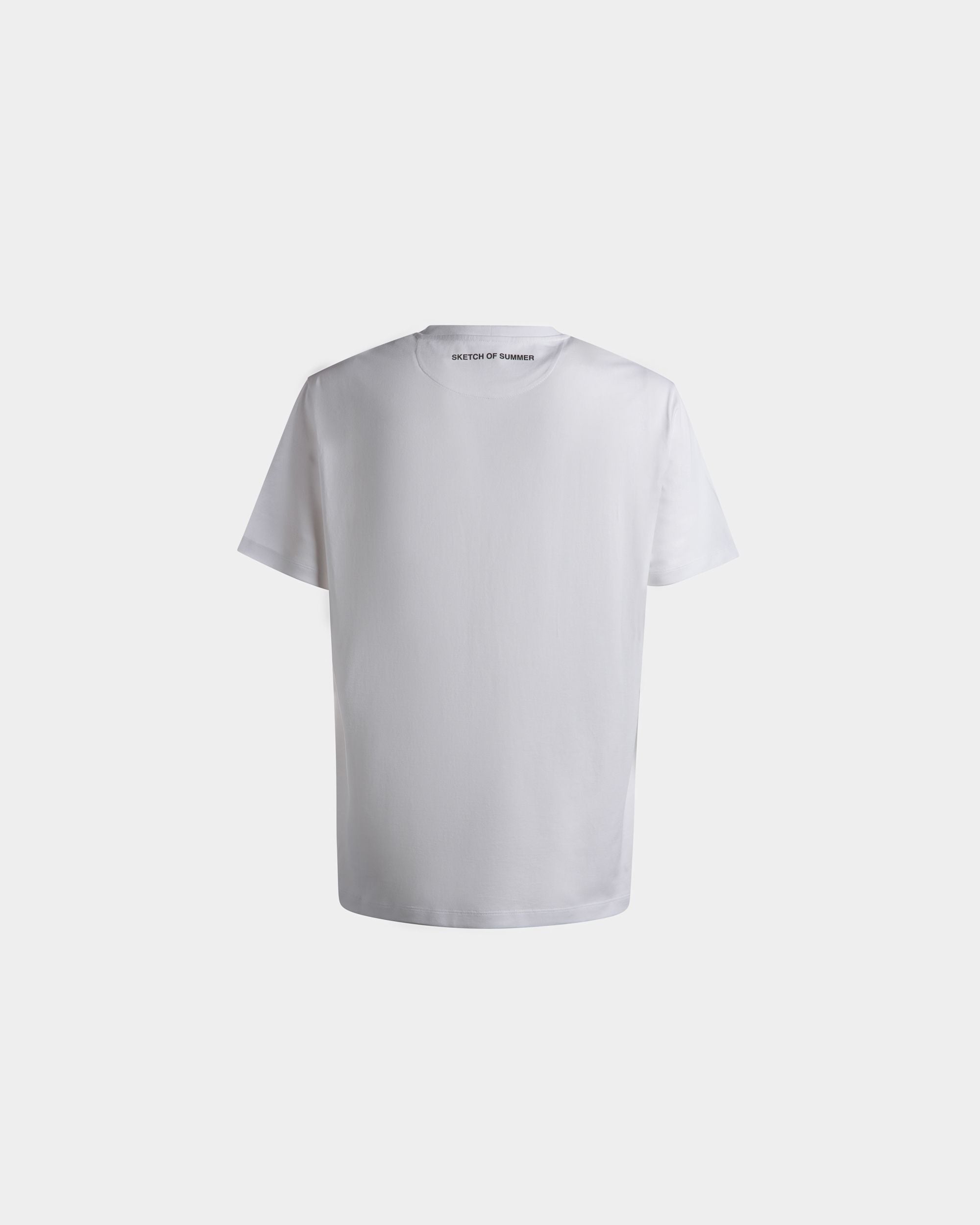 Printed T-Shirt in White Cotton - Men's - Bally - 07