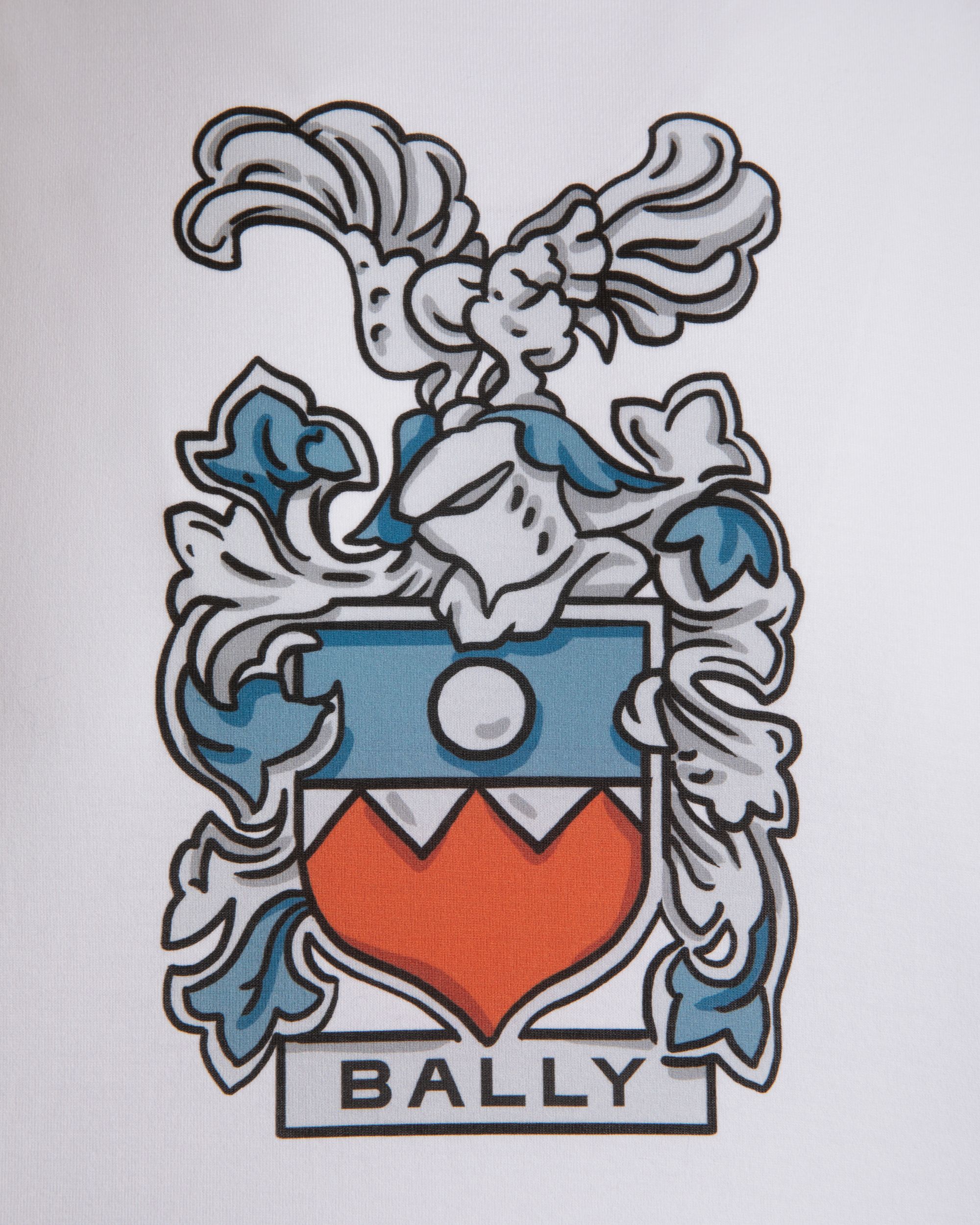 T-Shirt With Bally Crest In White Cotton - Men's - Bally - 03