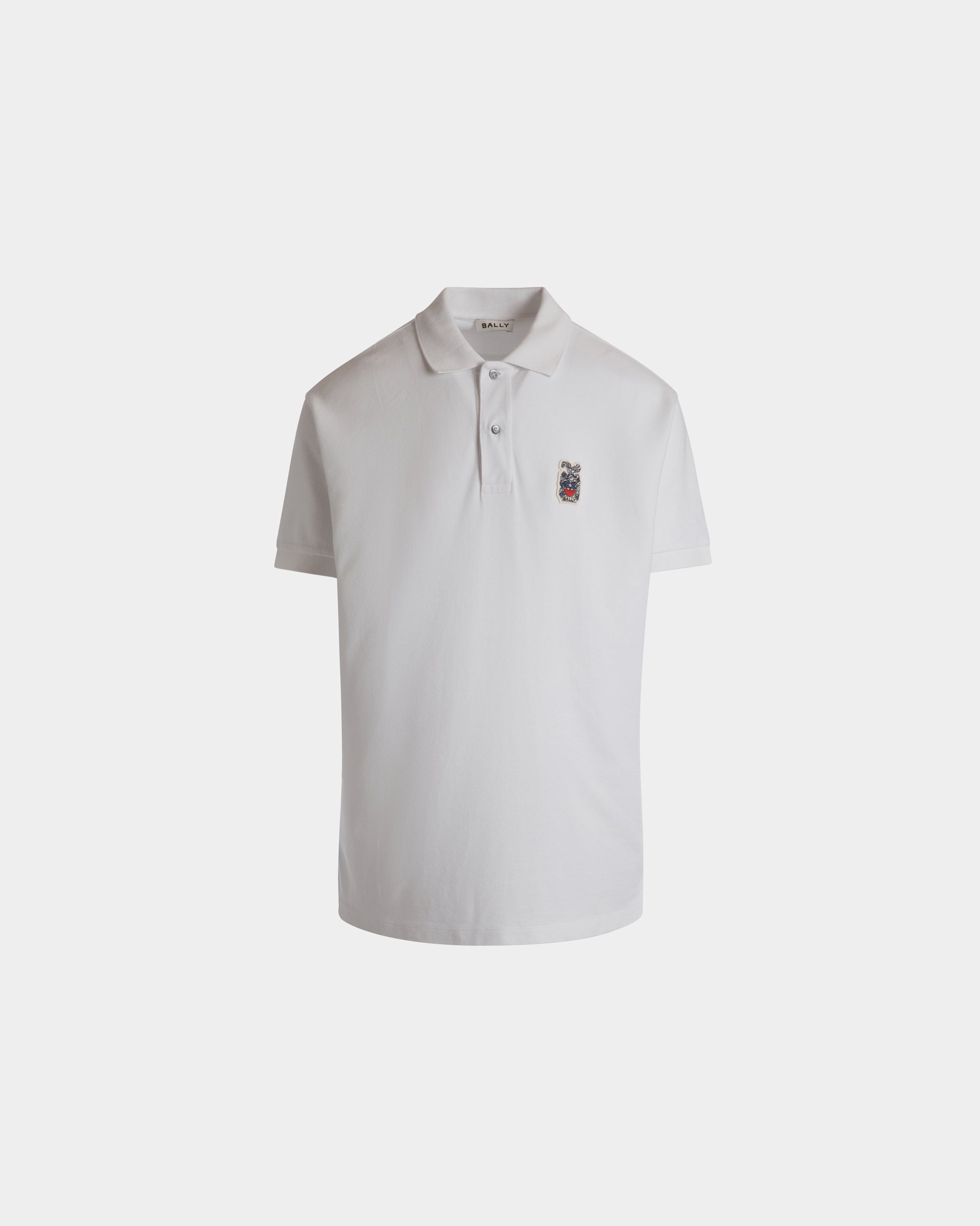 Polo Shirt in White Cotton - Men's - Bally - 01
