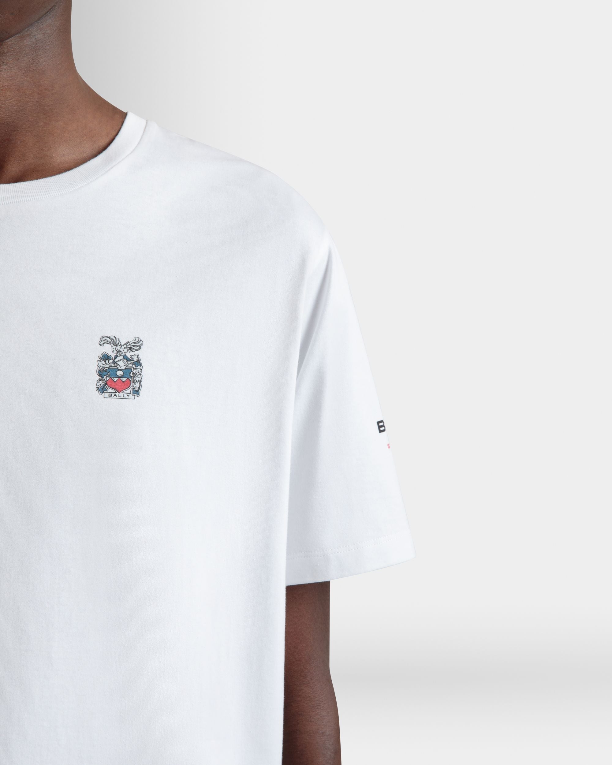 T-Shirt in White Cotton - Men's - Bally - 03