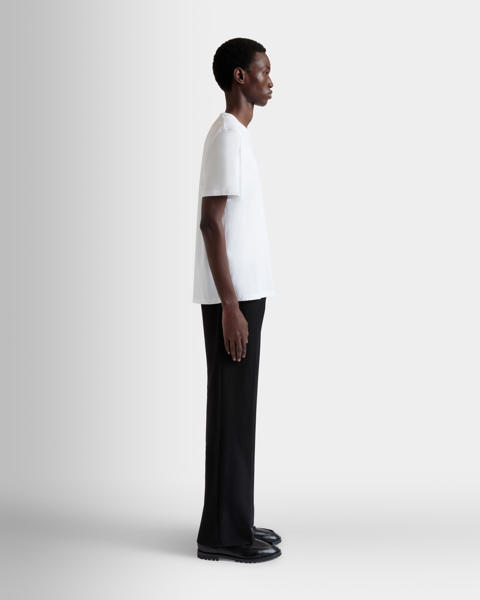 T-Shirt in White Cotton - Men's - Bally - 05