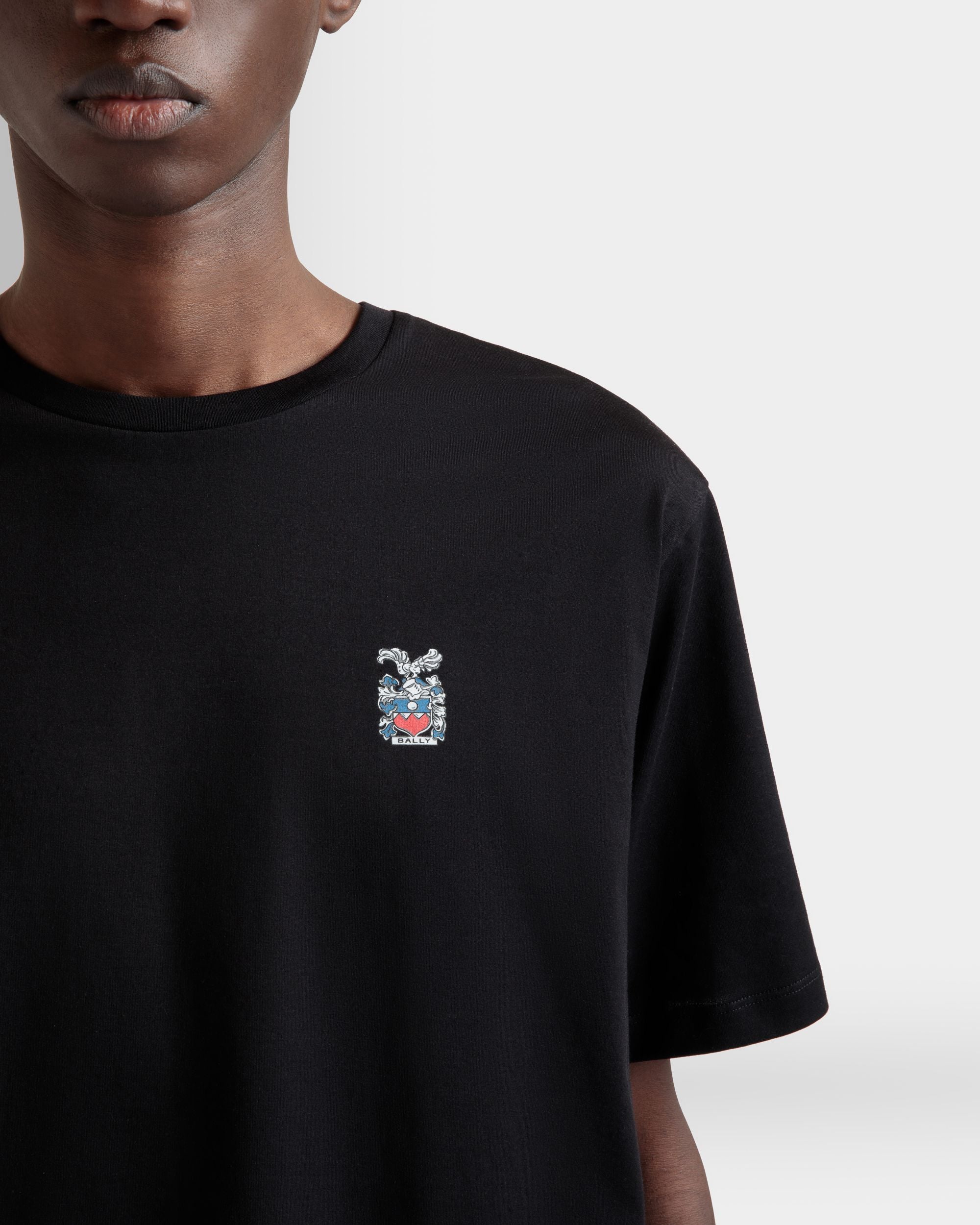 T-Shirt in Black Cotton - Men's - Bally - 03