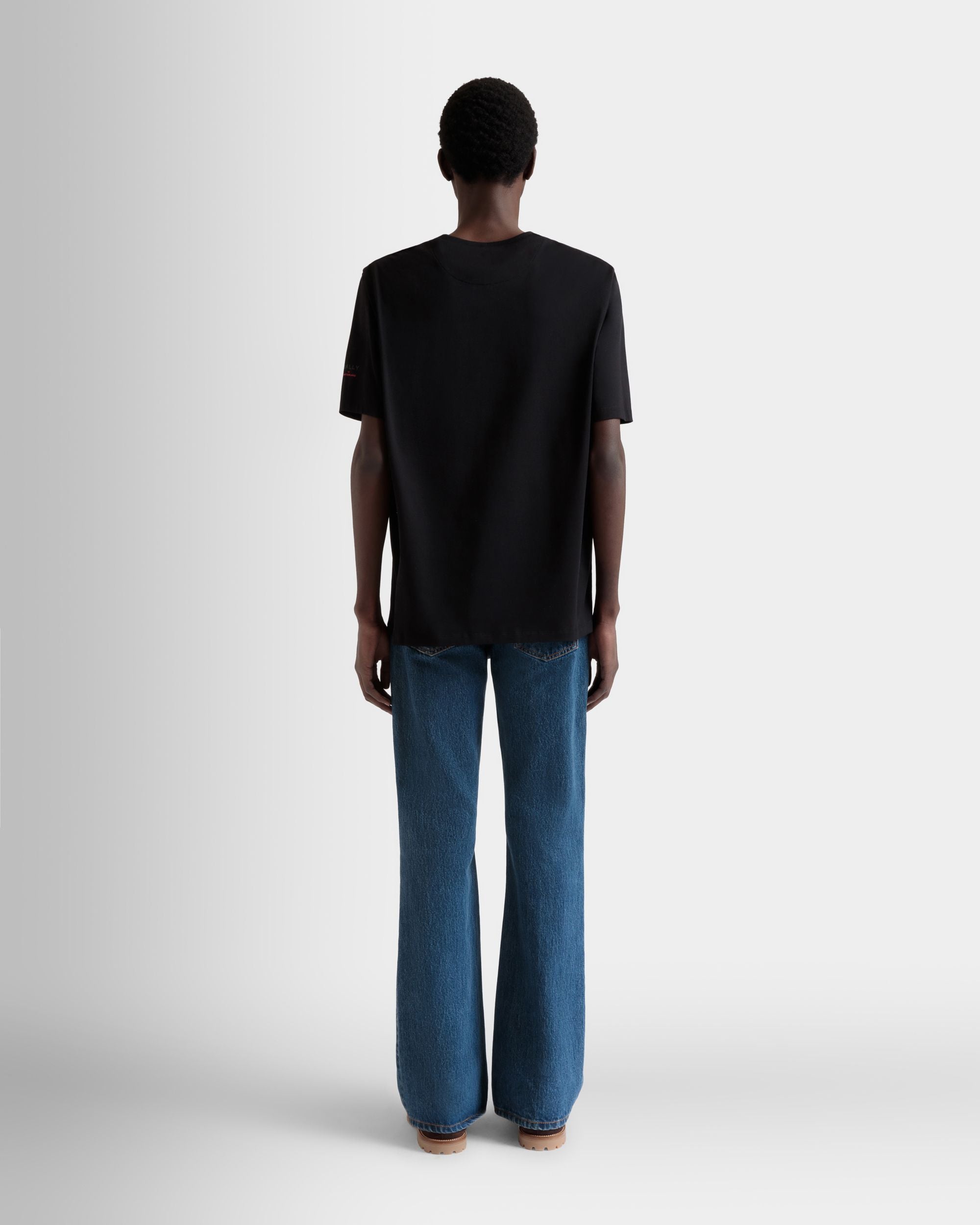 T-Shirt in Black Cotton - Men's - Bally - 06