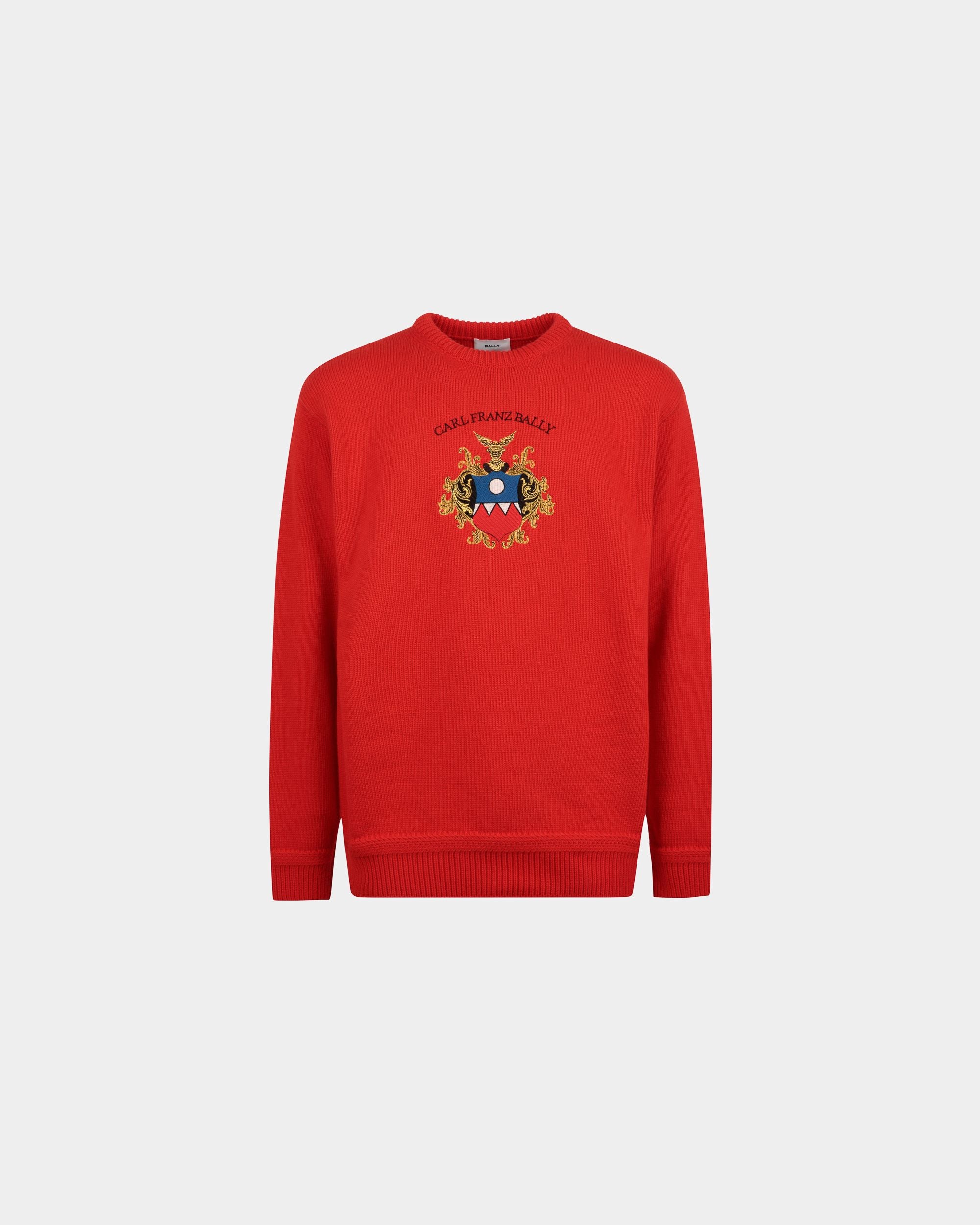 Sweater In Red Wool - Men's - Bally - 01