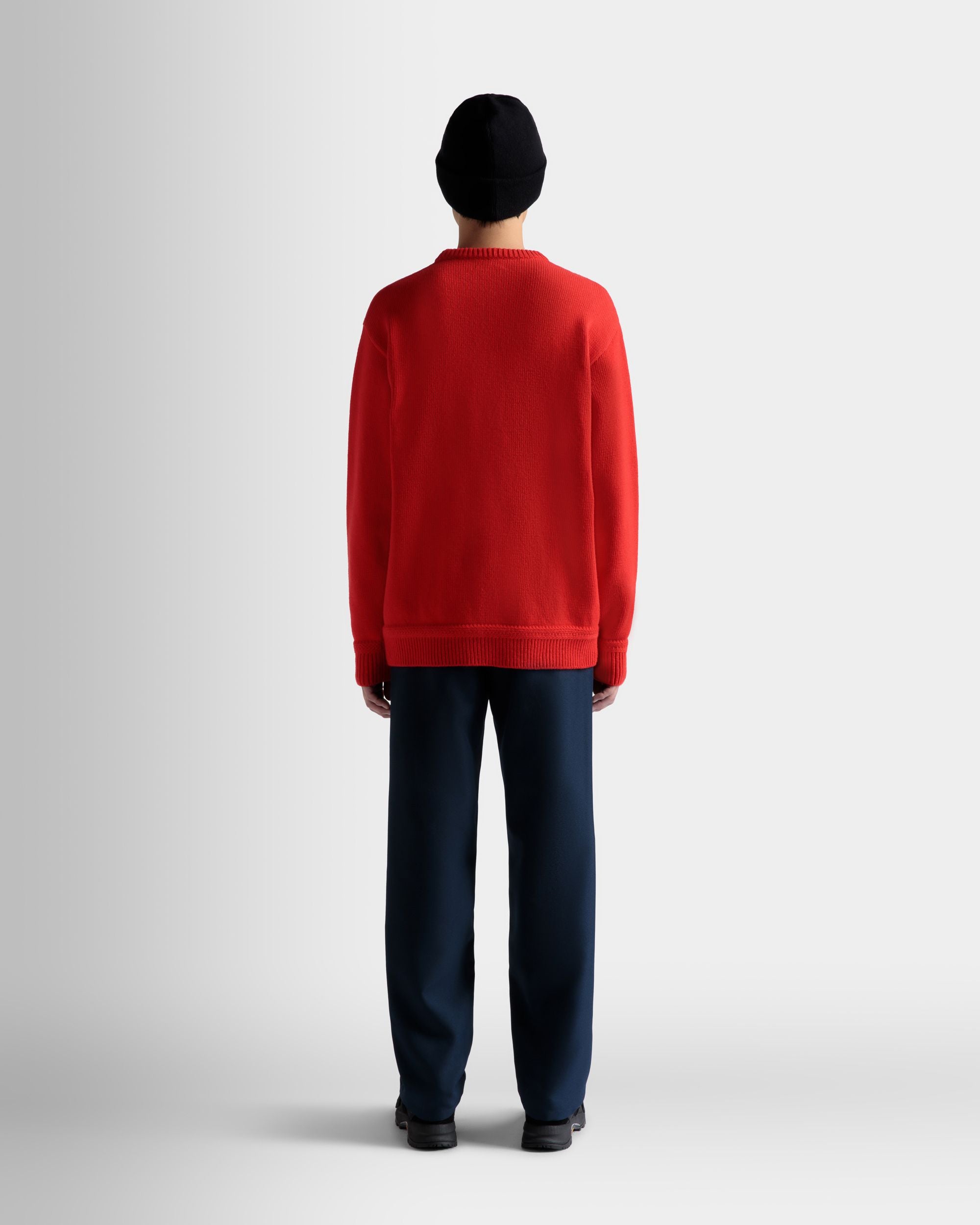 Sweater In Red Wool - Men's - Bally - 06