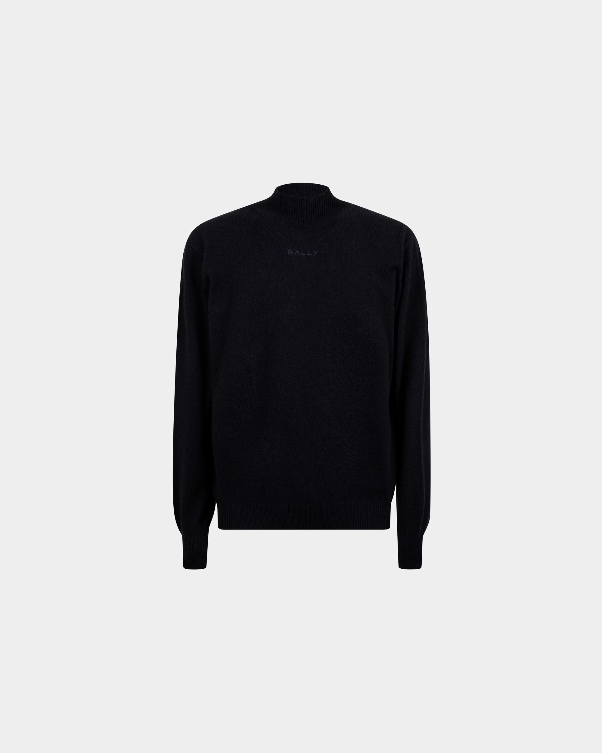 Turtleneck Sweater In Dark Blue Cashmere - Men's - Bally - 01