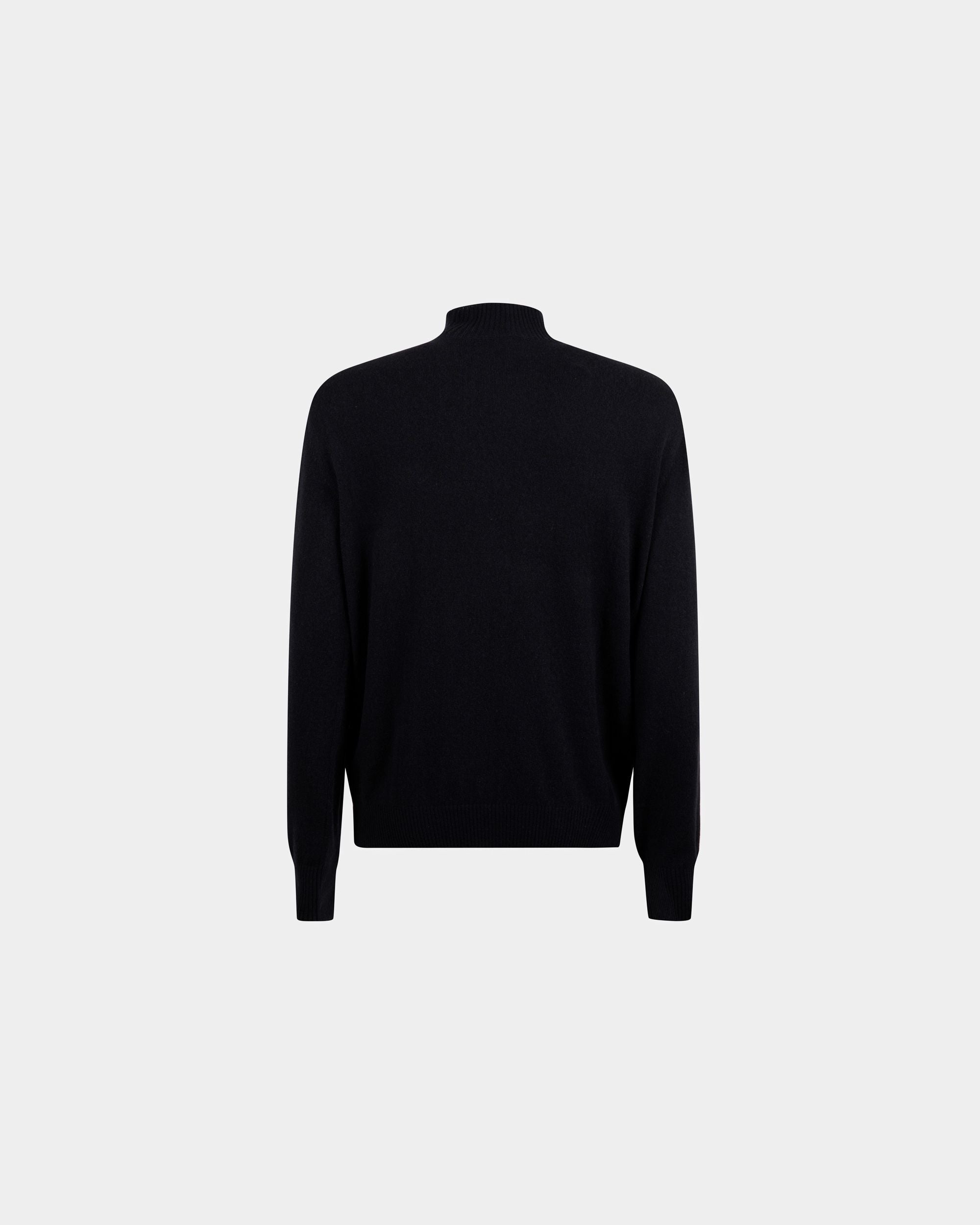 Turtleneck Sweater In Dark Blue Cashmere - Men's - Bally - 07