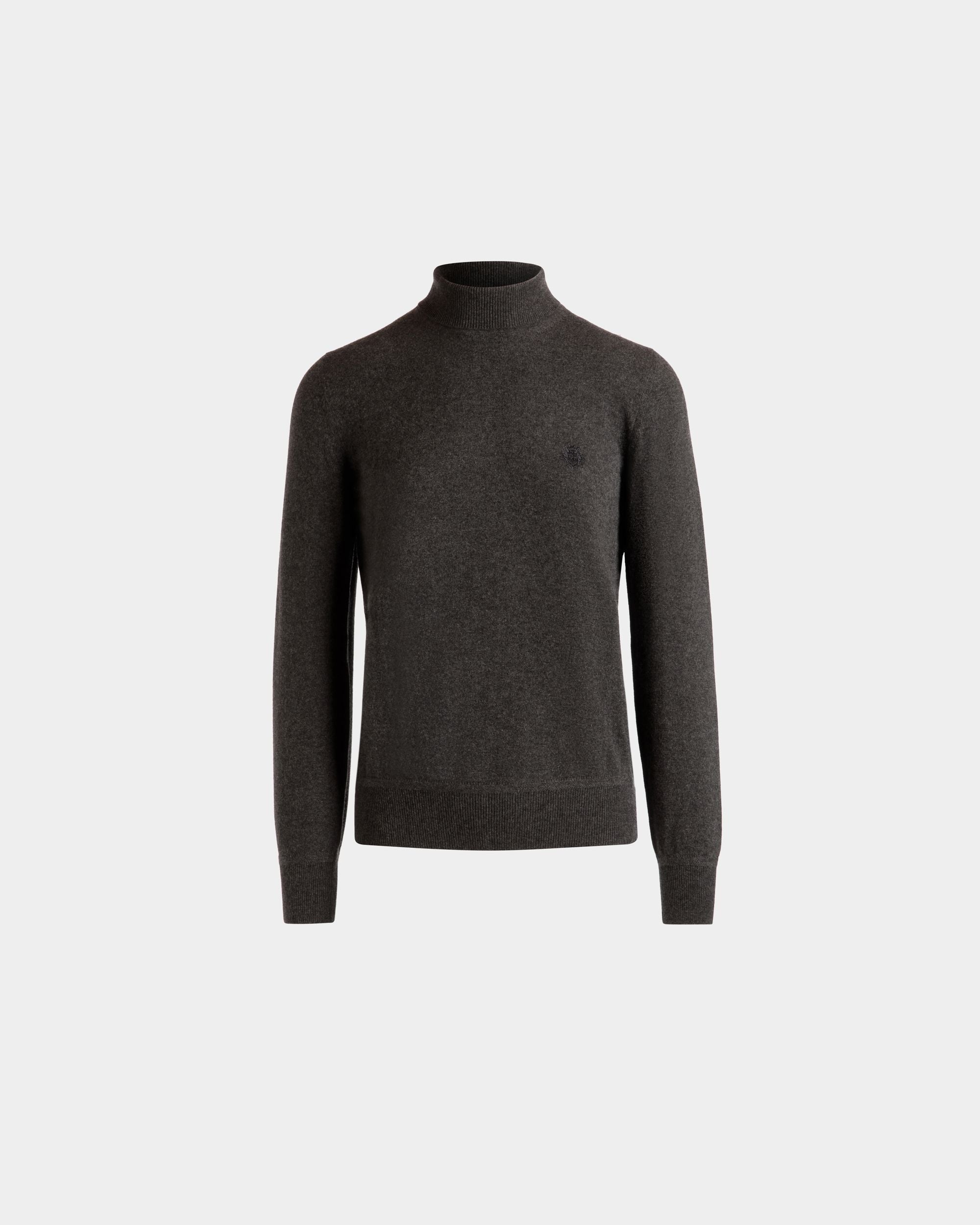 Adrien Brody Travel Collection Turtleneck In Dark Grey Cashmere - Men's - Bally - 01