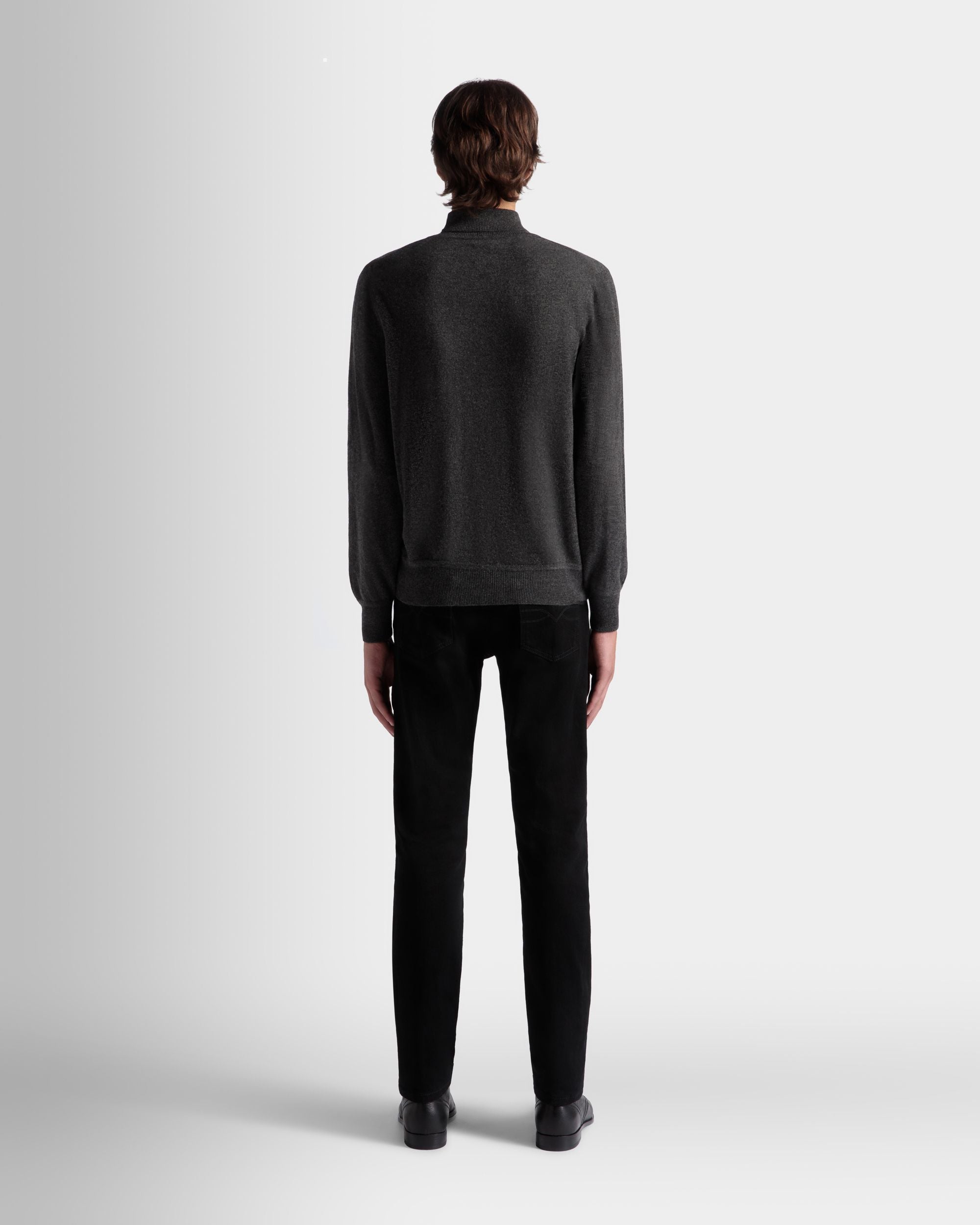 Adrien Brody Travel Collection Turtleneck In Dark Grey Cashmere - Men's - Bally - 08