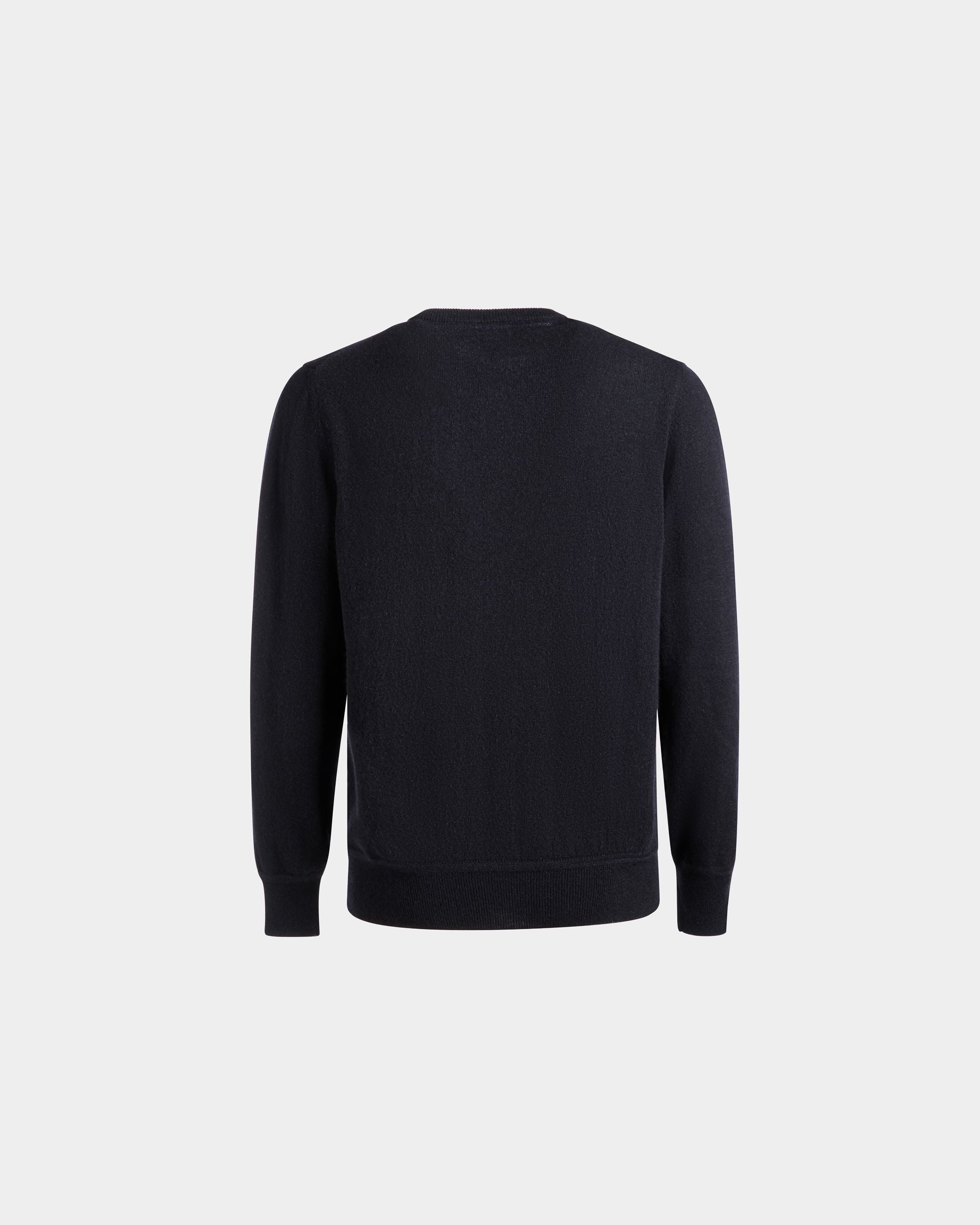 Adrien Brody Travel Collection Crewneck Sweater In Navy Blue Cashmere - Men's - Bally - 04