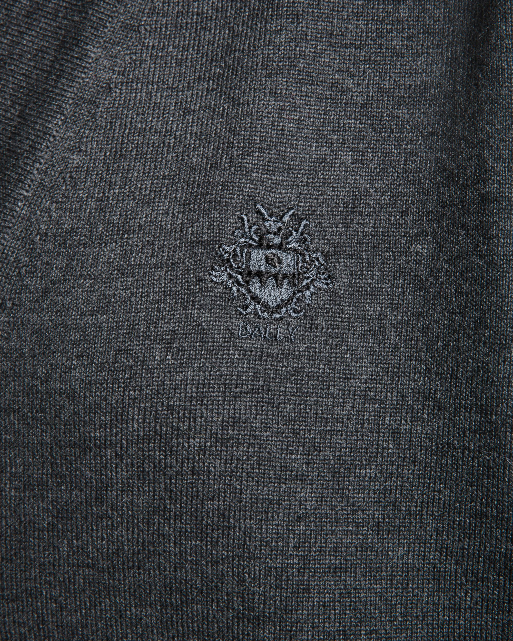 Cardigan With Bally Crest Logo In Dark Grey Wool - Men's - Bally - 02
