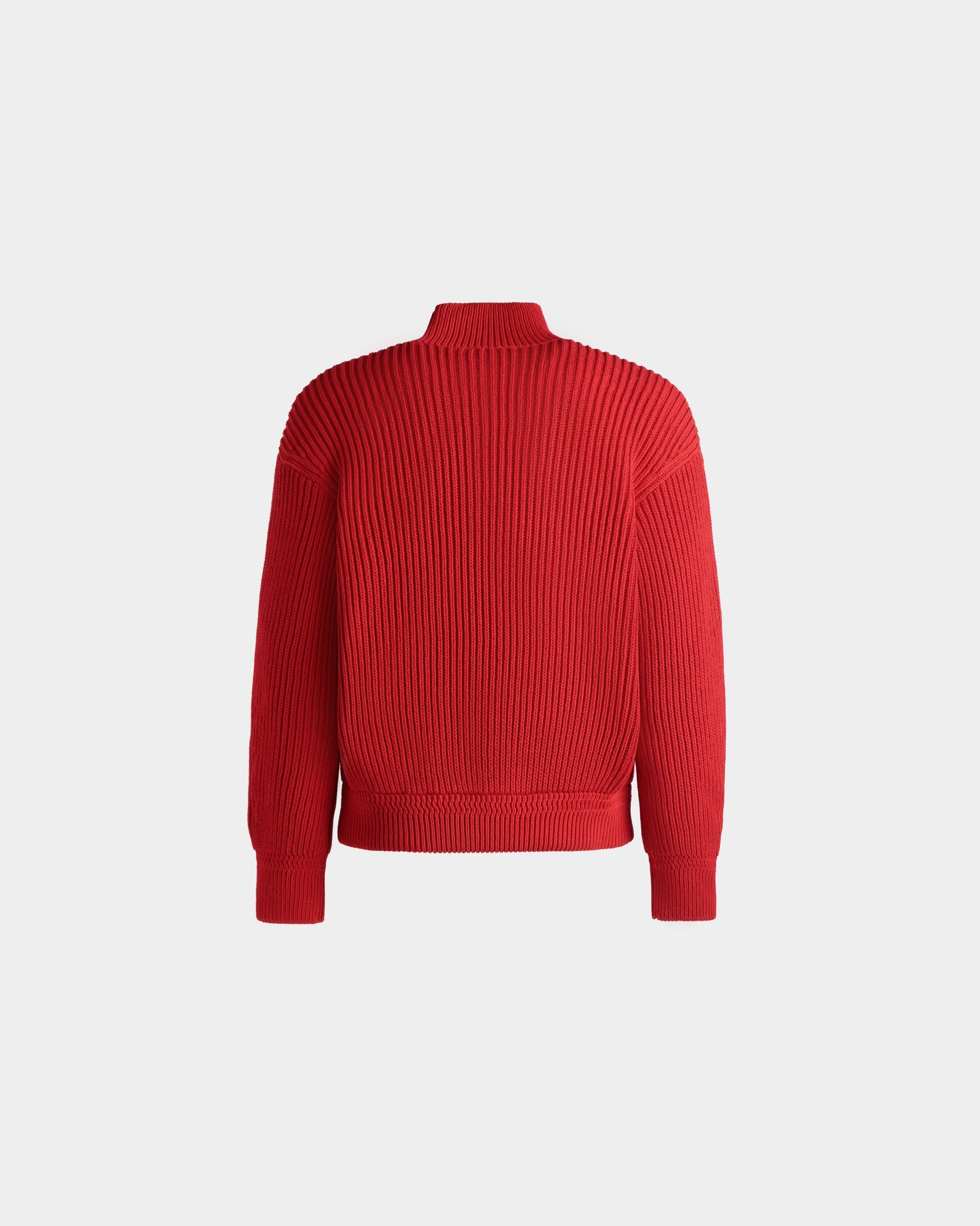 Roll Neck in Candy Red Cotton - Men's - Bally - 07