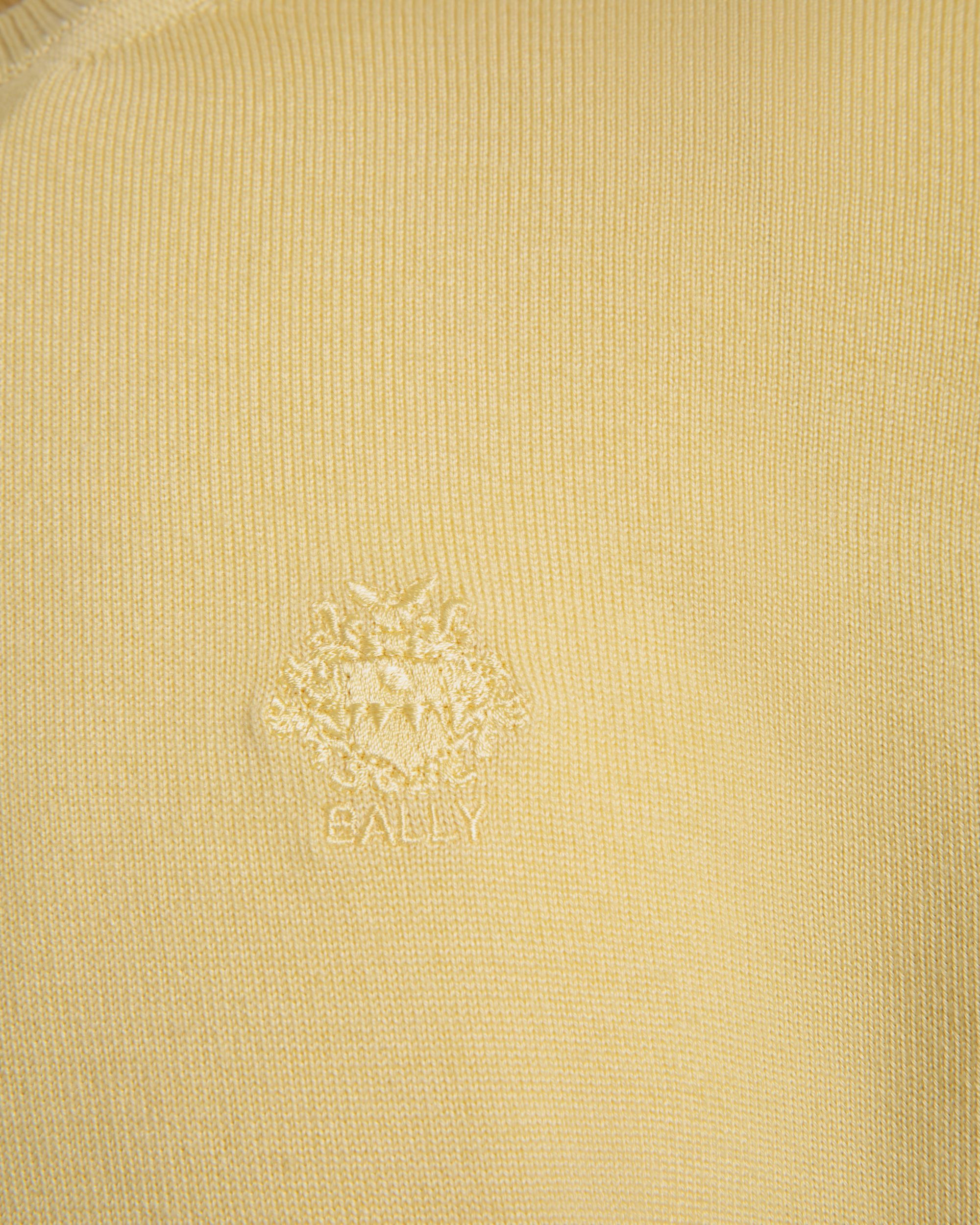 Crewneck Sweater in a Dusty Yellow Wool-Cashmere Blend - Men's - Bally - 03