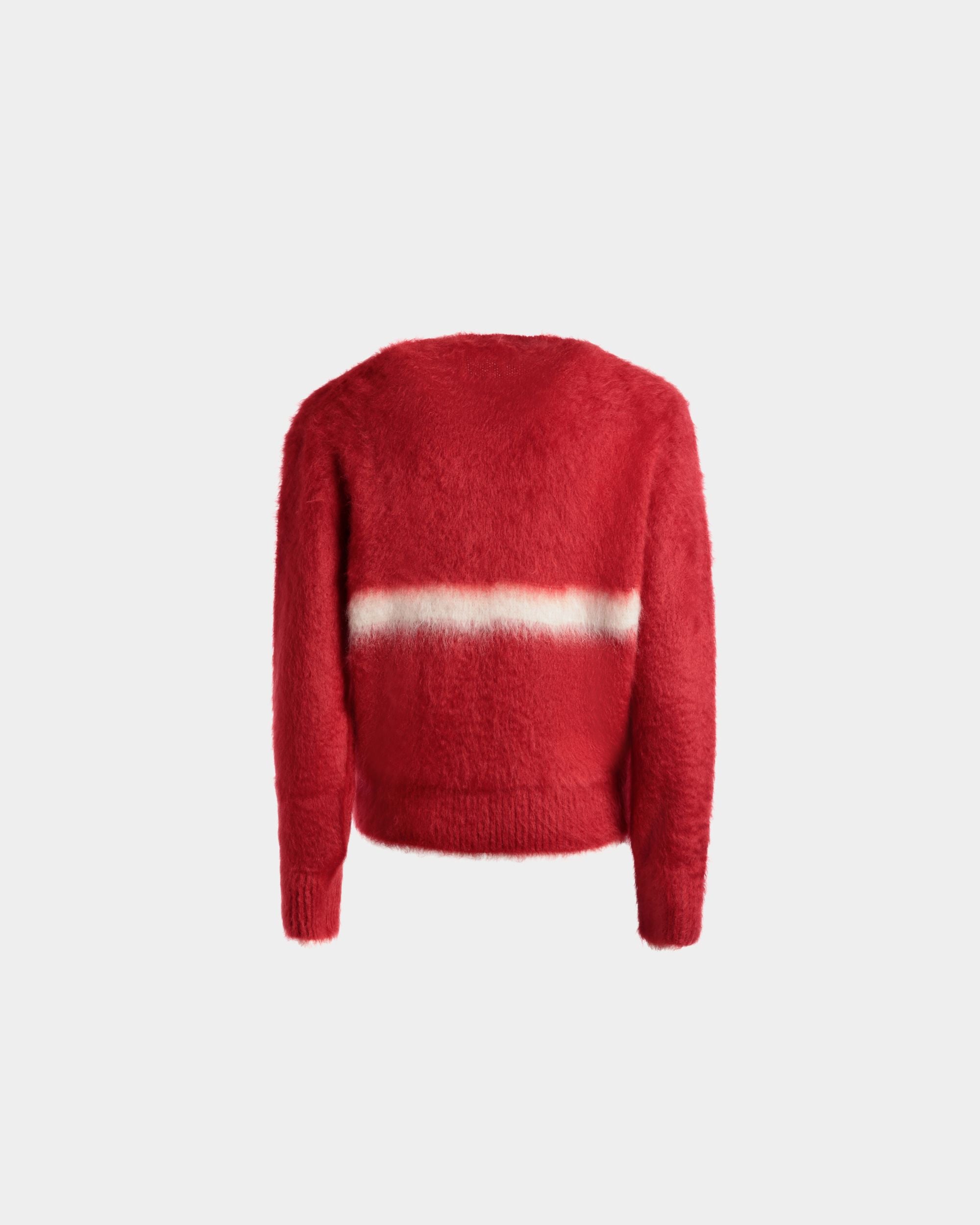 Red silk sweater hotsell