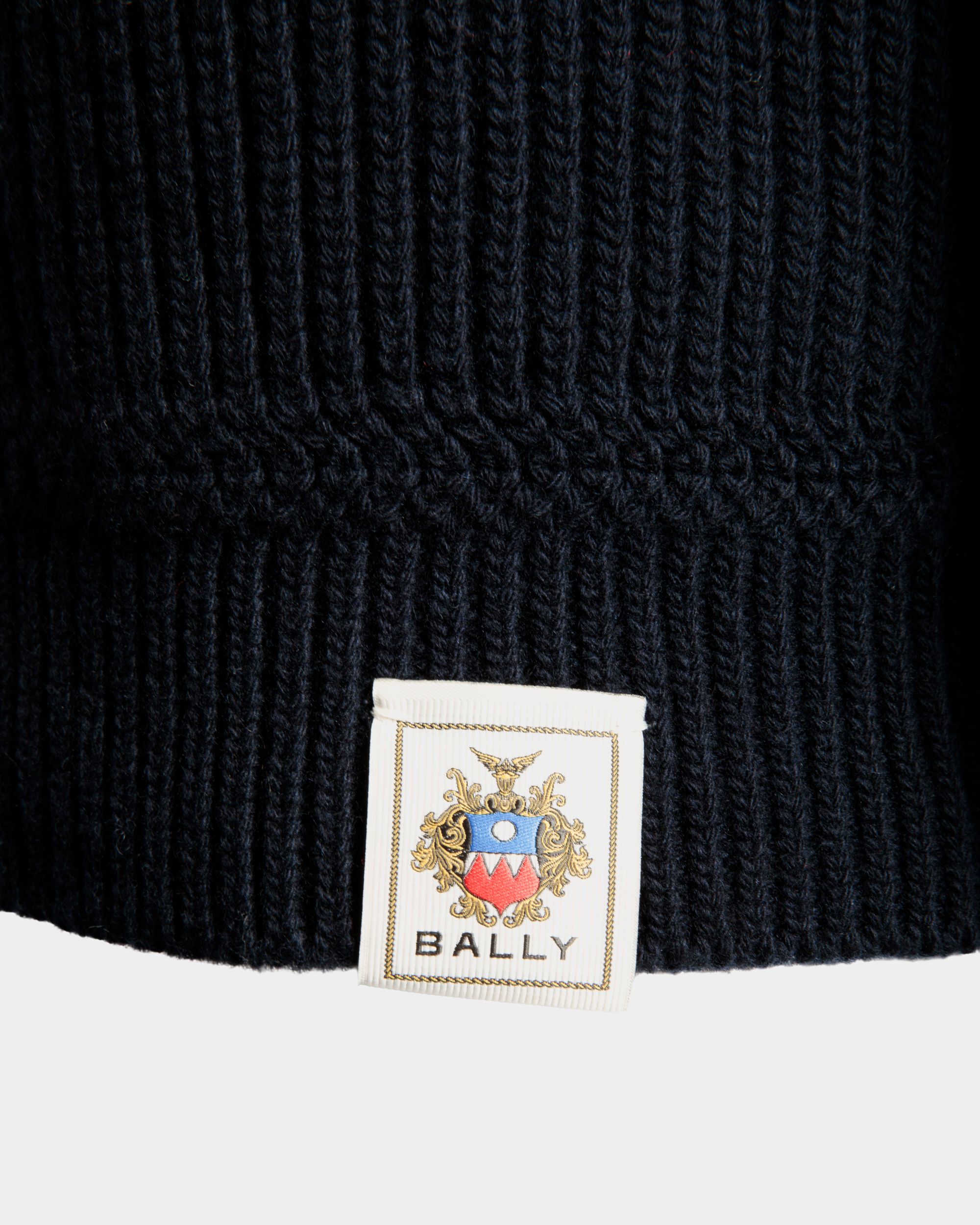 Cardigan In Navy Blue Wool - Men's - Bally - 02