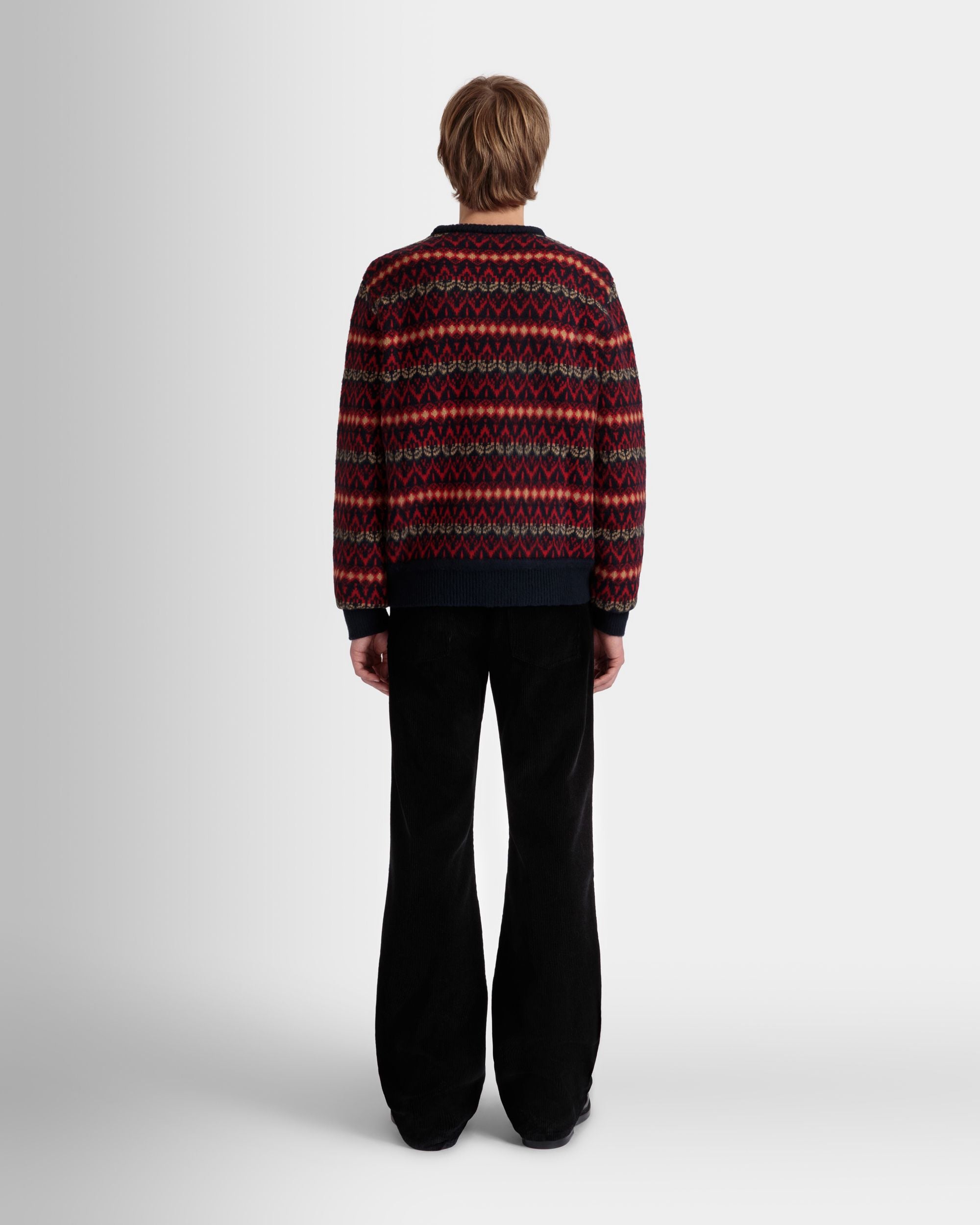 Crewneck Sweater In Multicolor Wool - Men's - Bally - 06