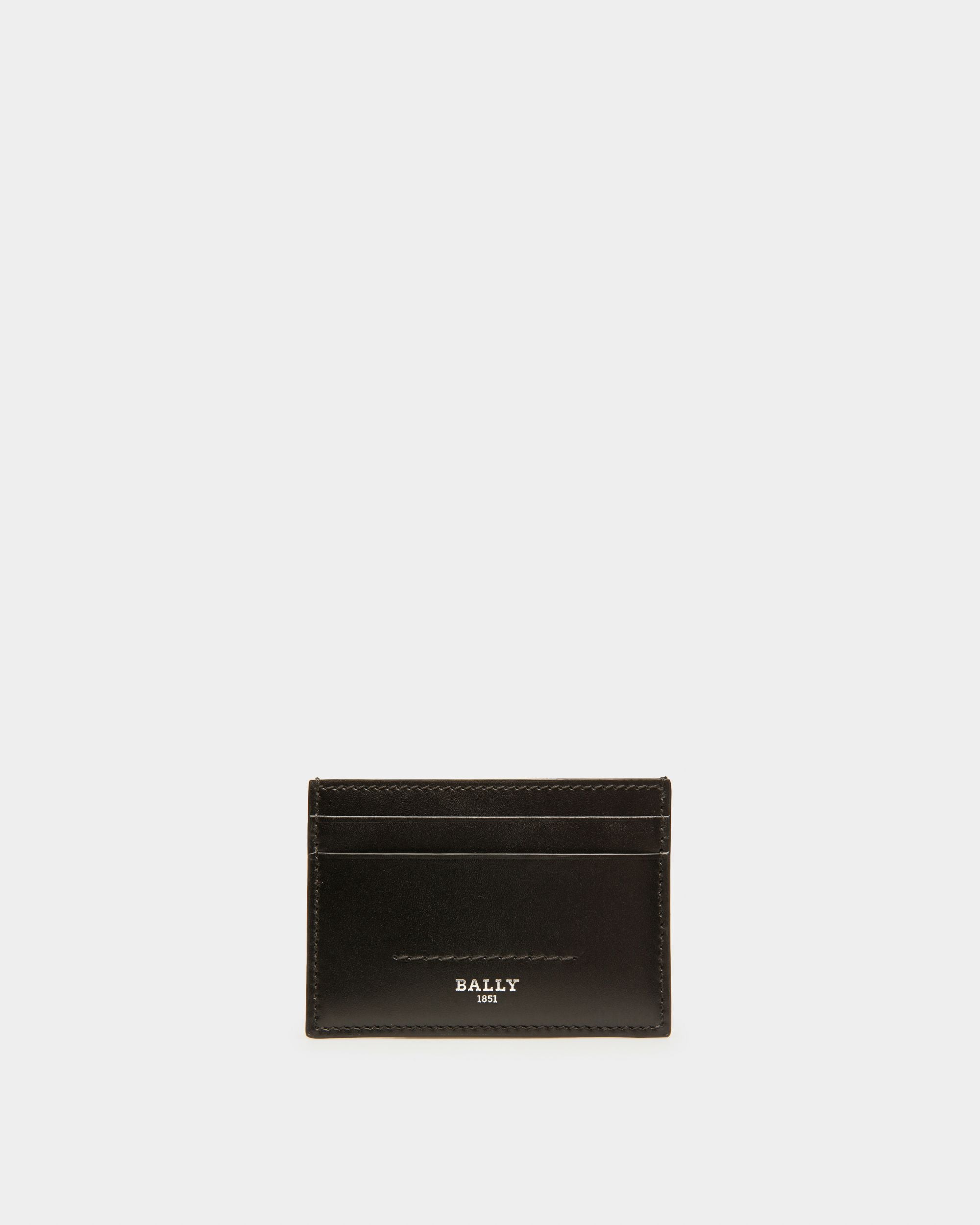 Schar Leather Card Holder In Black - Men's - Bally - 01