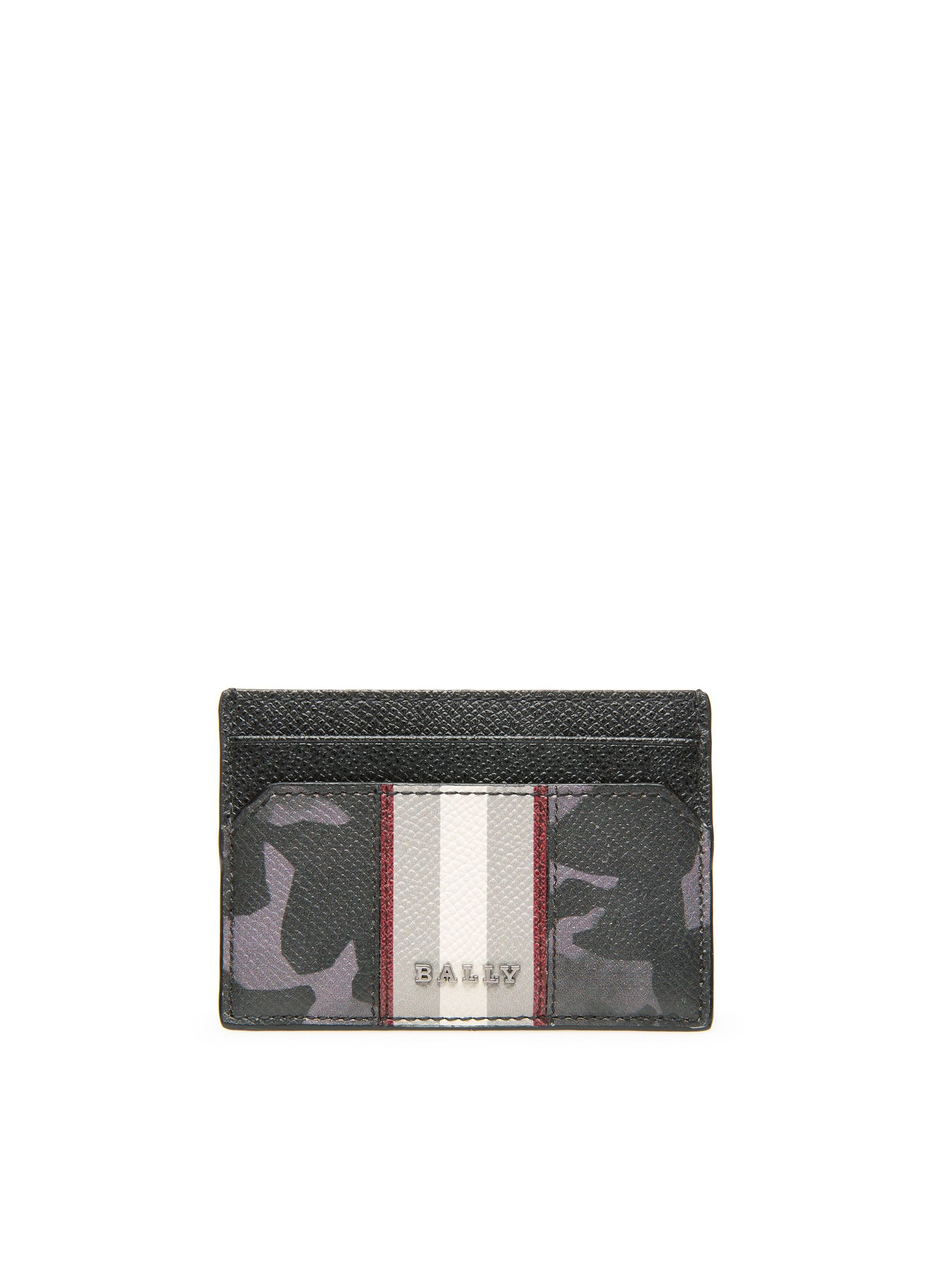 Bhar Leather Card Holder In Black - Men's - Bally - 01