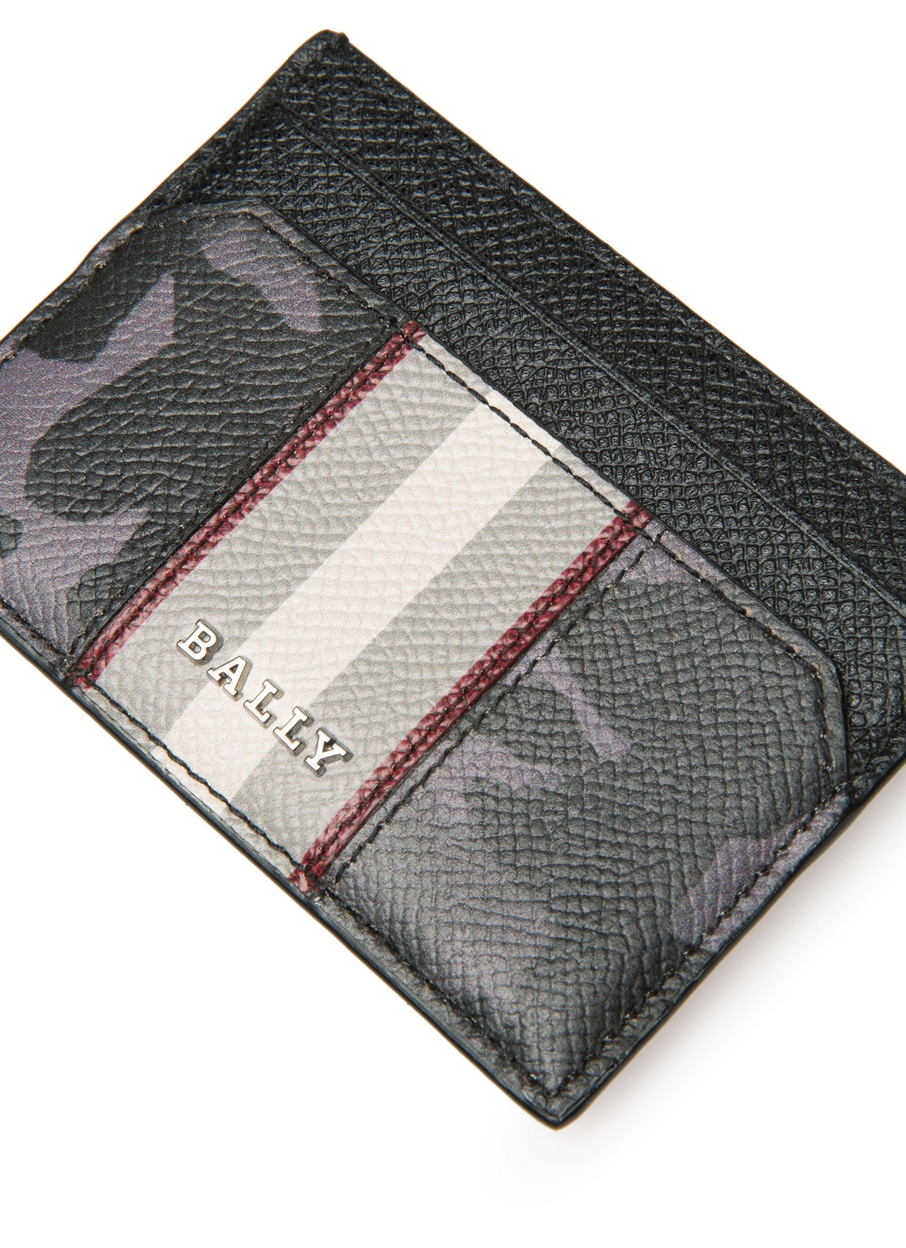 Bhar Leather Card Holder In Black - Men's - Bally - 03