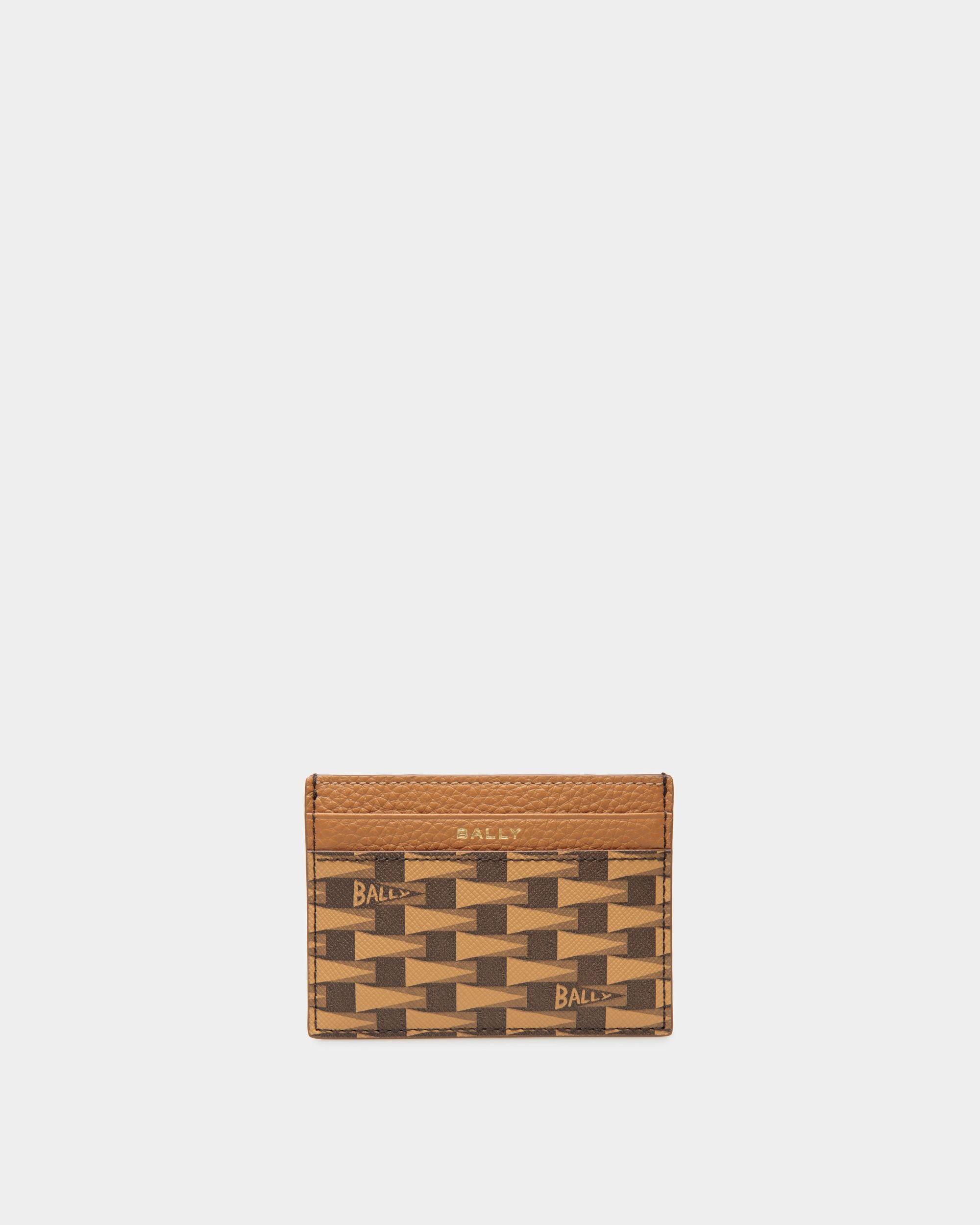 Pennant Business Card Holder In Brown Synthetic - Men's - Bally - 01