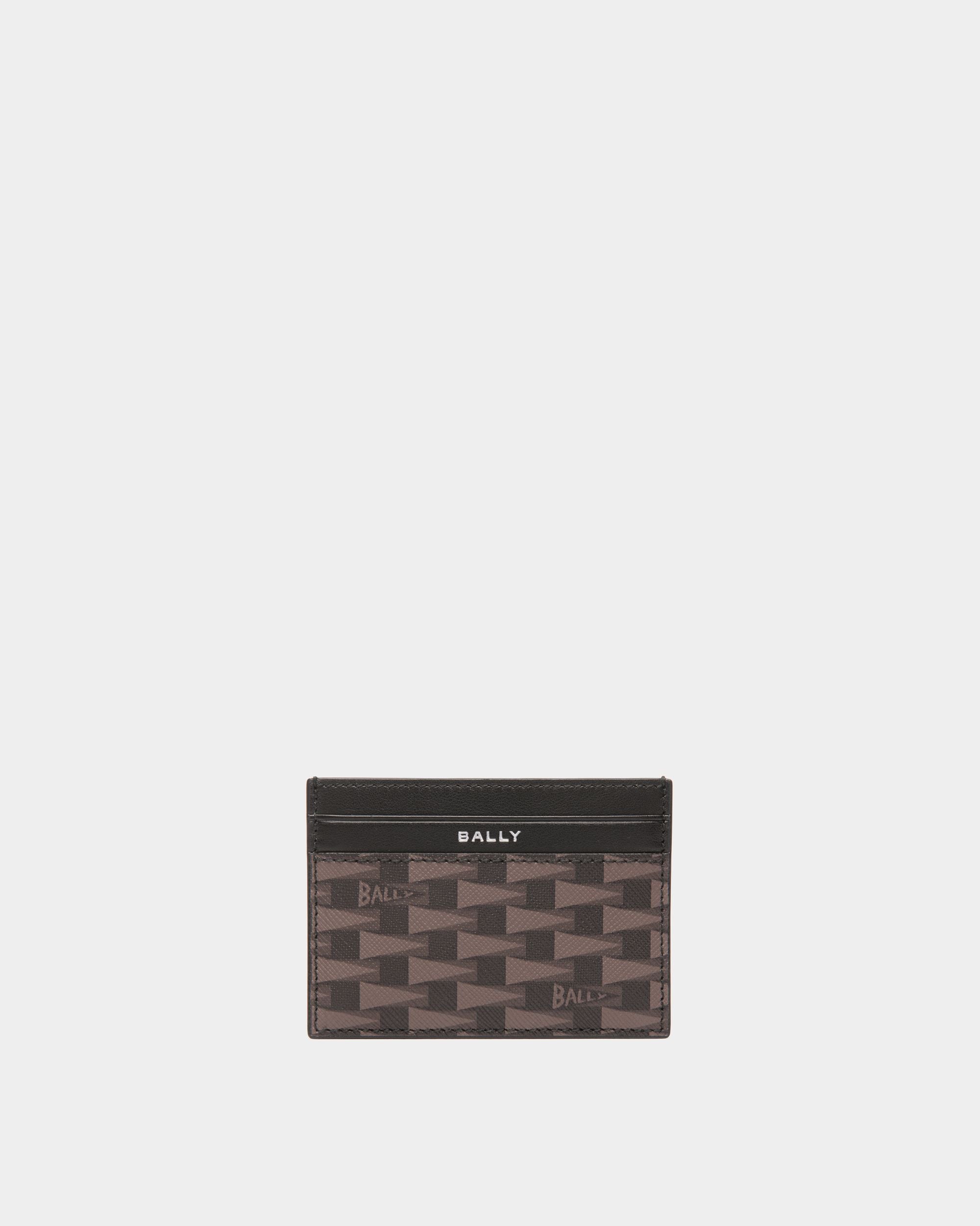 Pennant Credit Card Case in Black Pennant Motif - Men's - Bally - 01