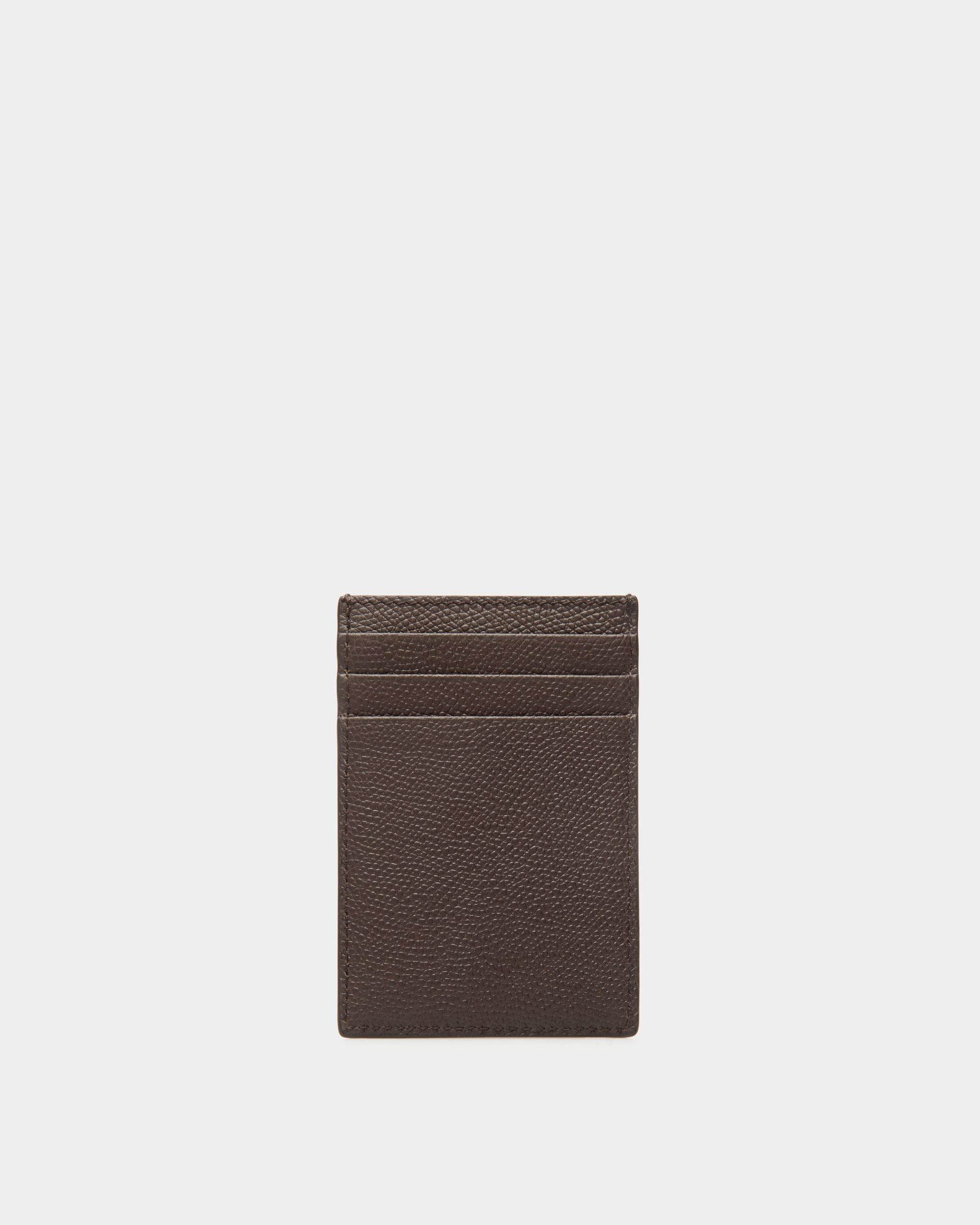 Flag Card Holder in Ebano Leather - Men's - Bally - 02