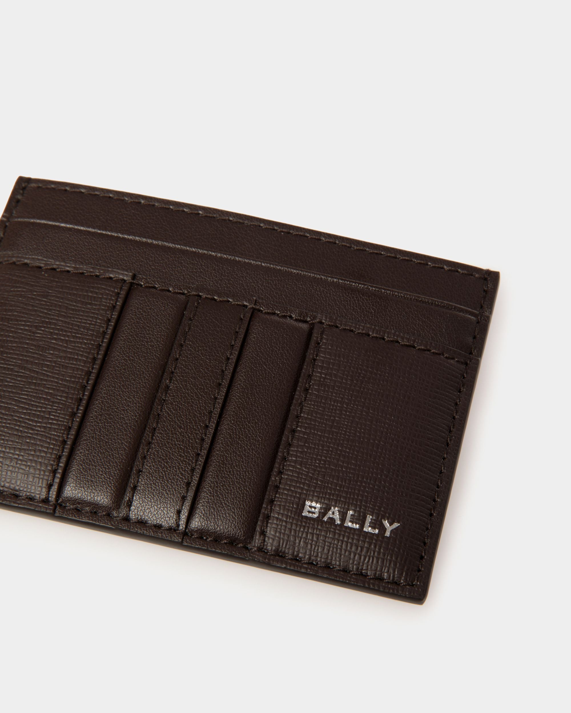 Mythos Card Holder in Ebano Recycled Leather - Men's - Bally - 04