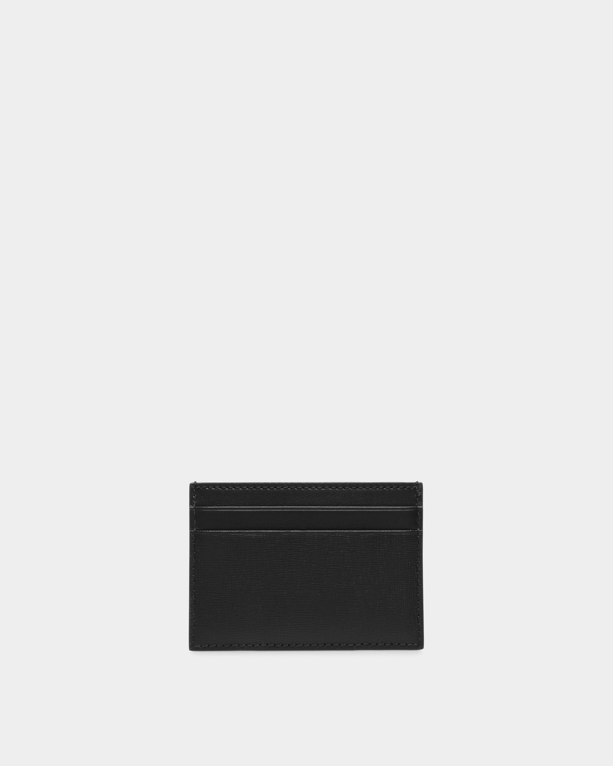 Mythos Card Holder In Black Recycled Leather - Men's - Bally - 02