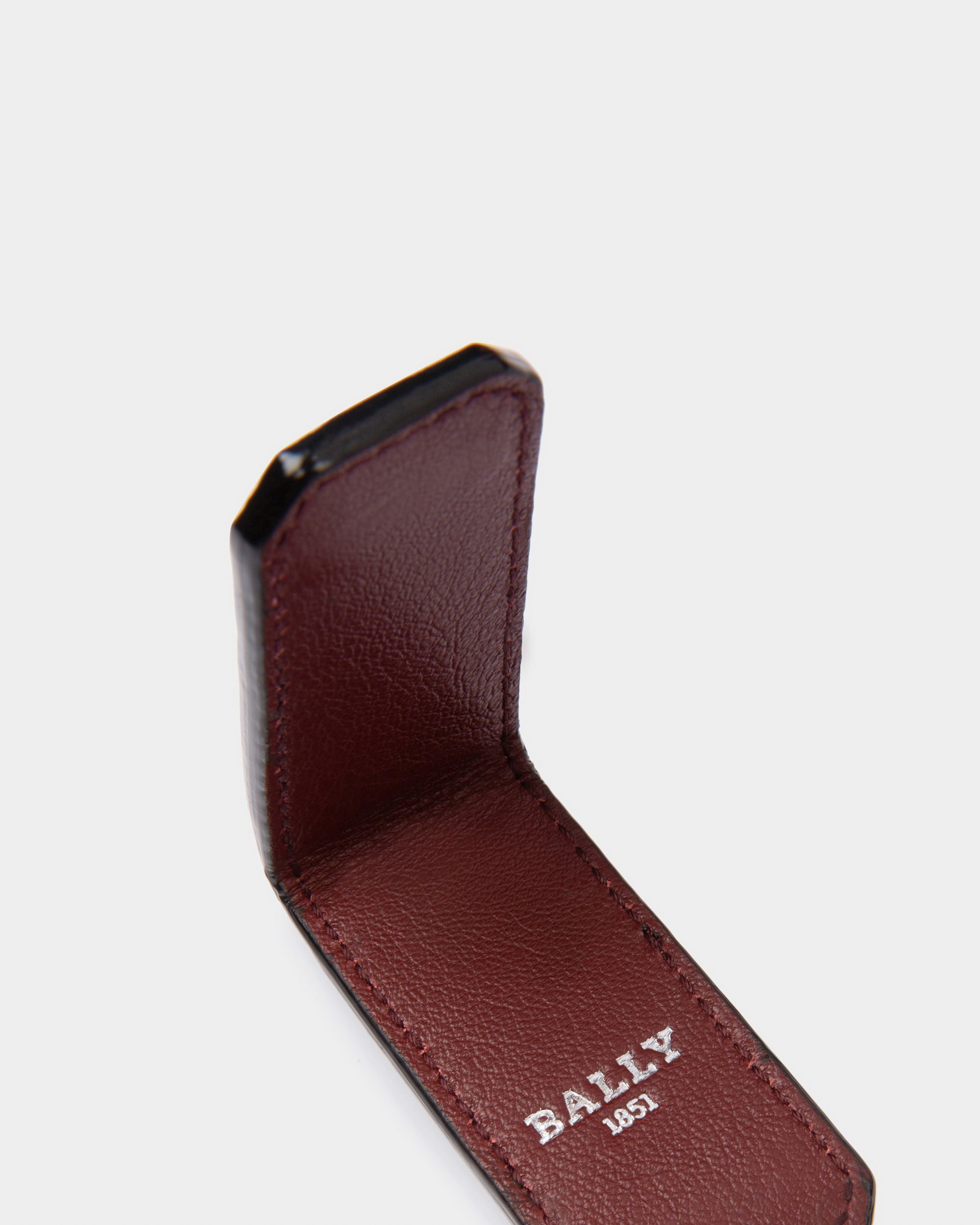 Bernet Leather Money Clip In Black - Men's - Bally - 03