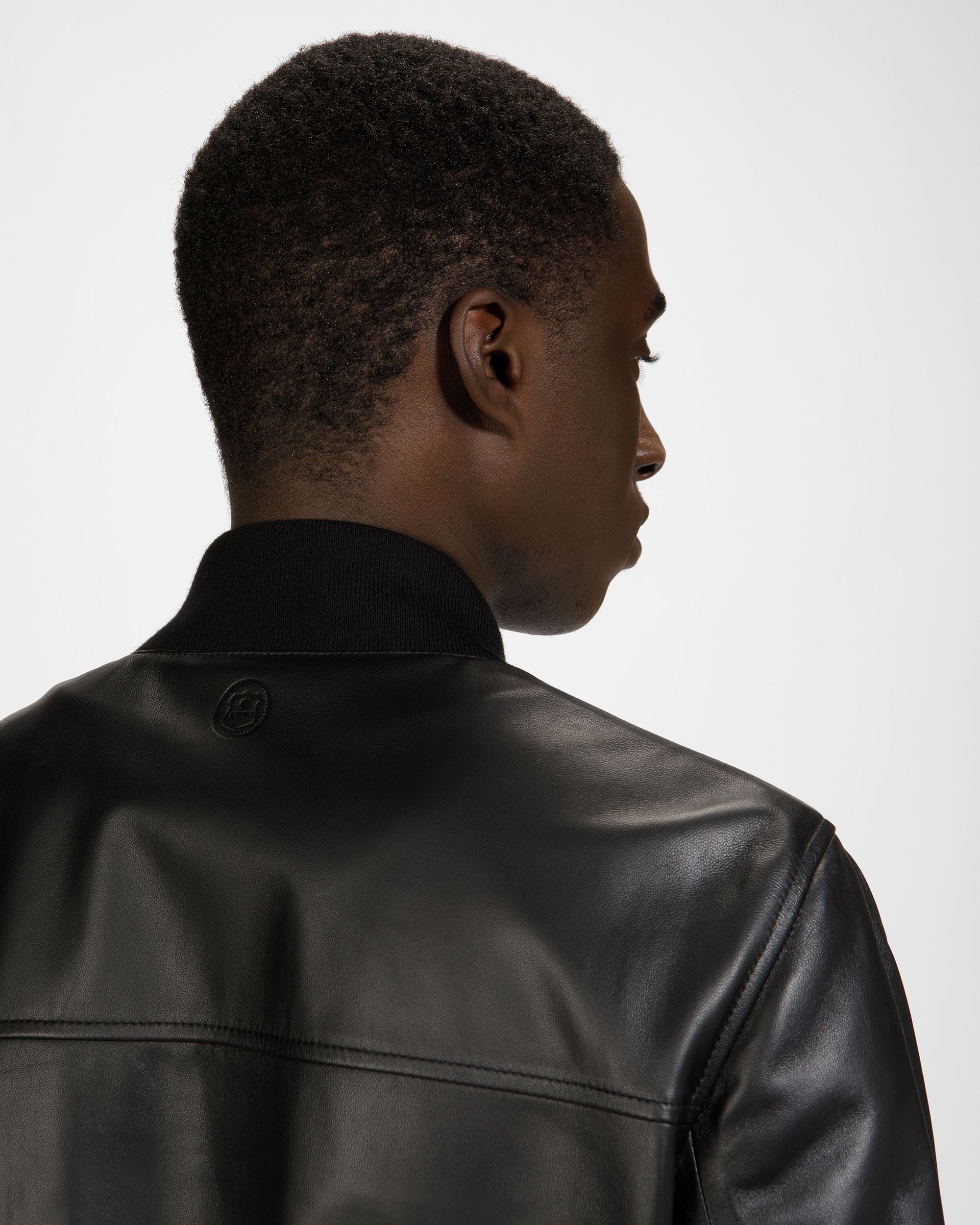 Leather Bomber Jacket In Black - Men's - Bally - 03