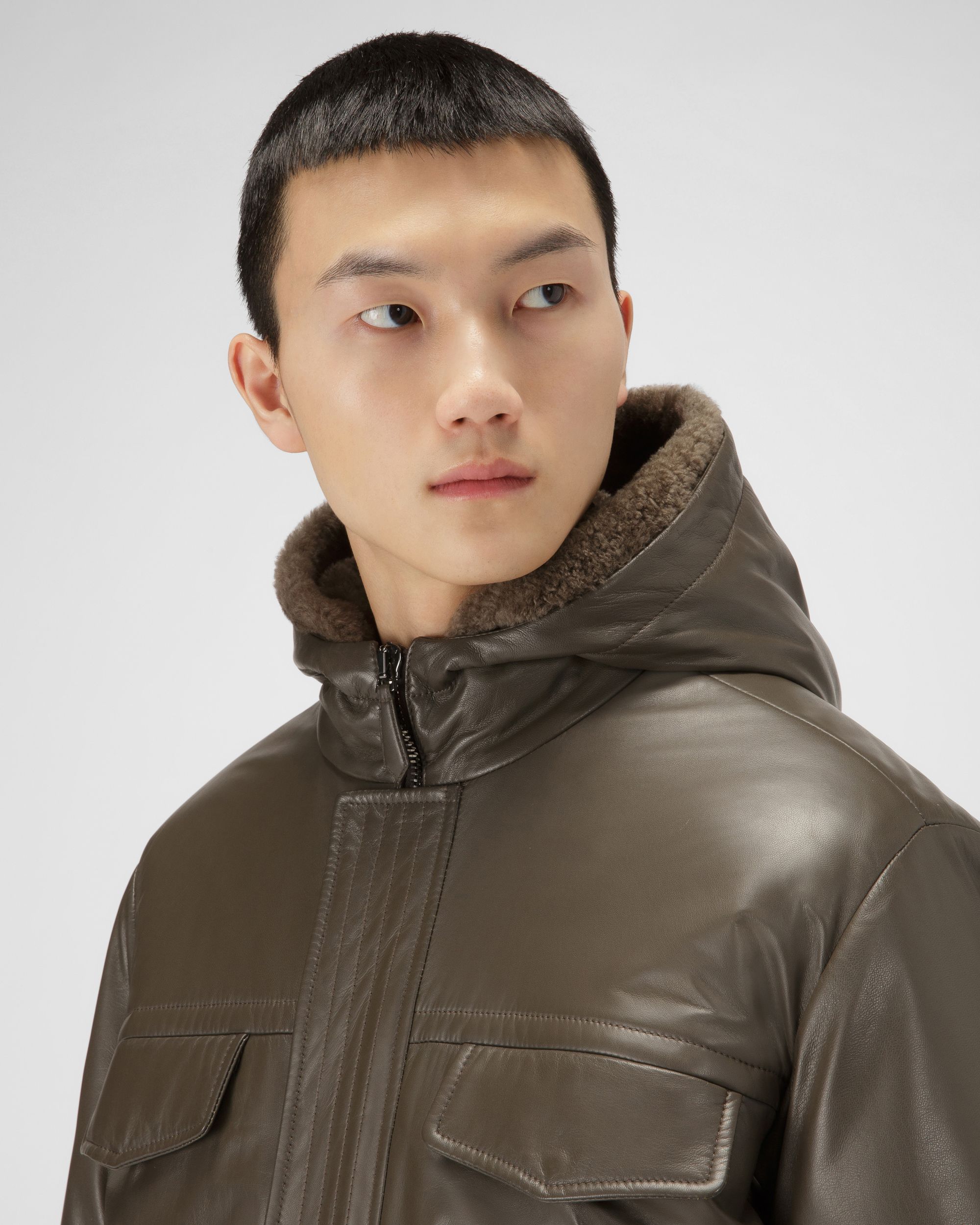 Leather Coat In Brown - Men's - Bally - 02