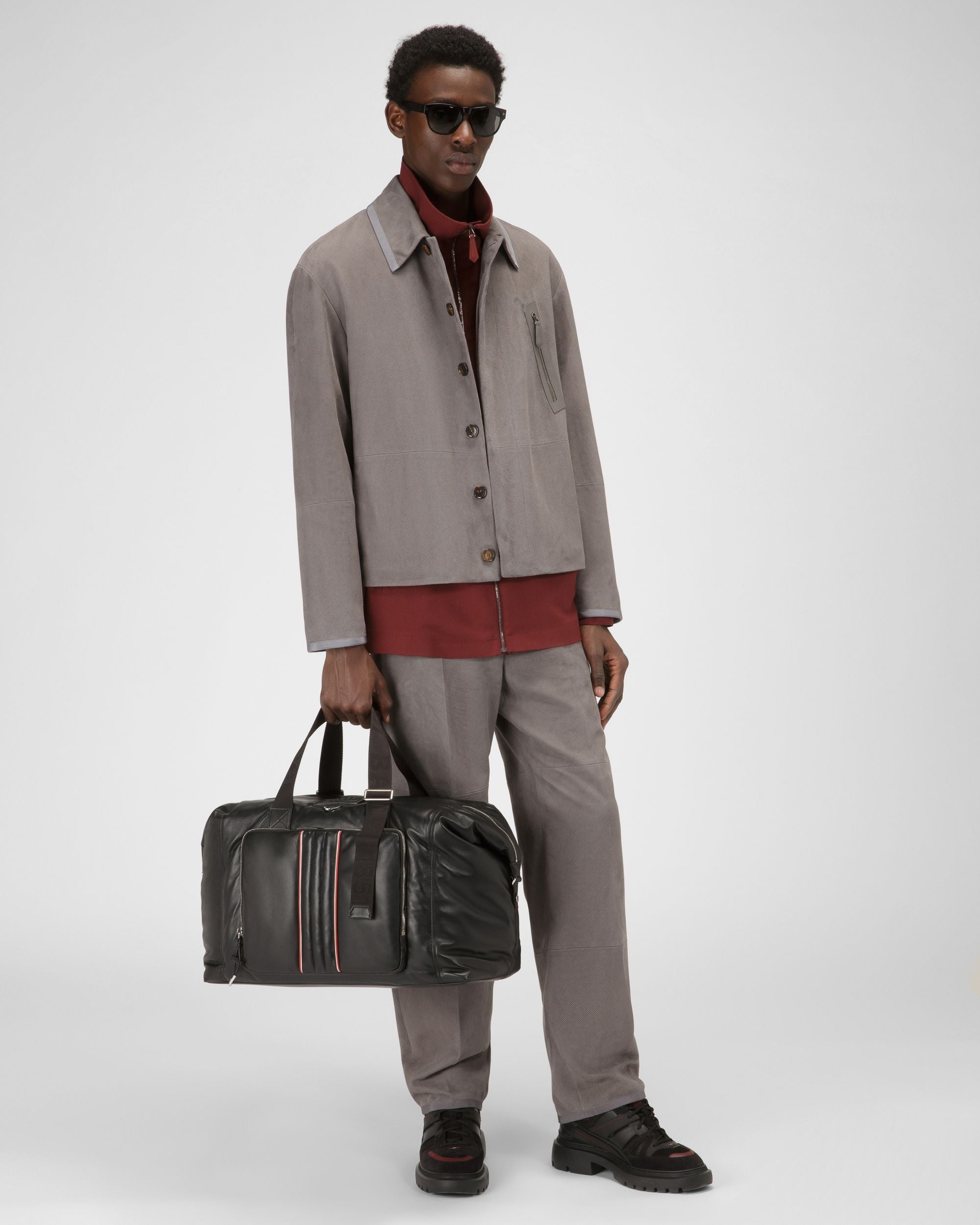 Suede Trousers In Grey - Men's - Bally - 05