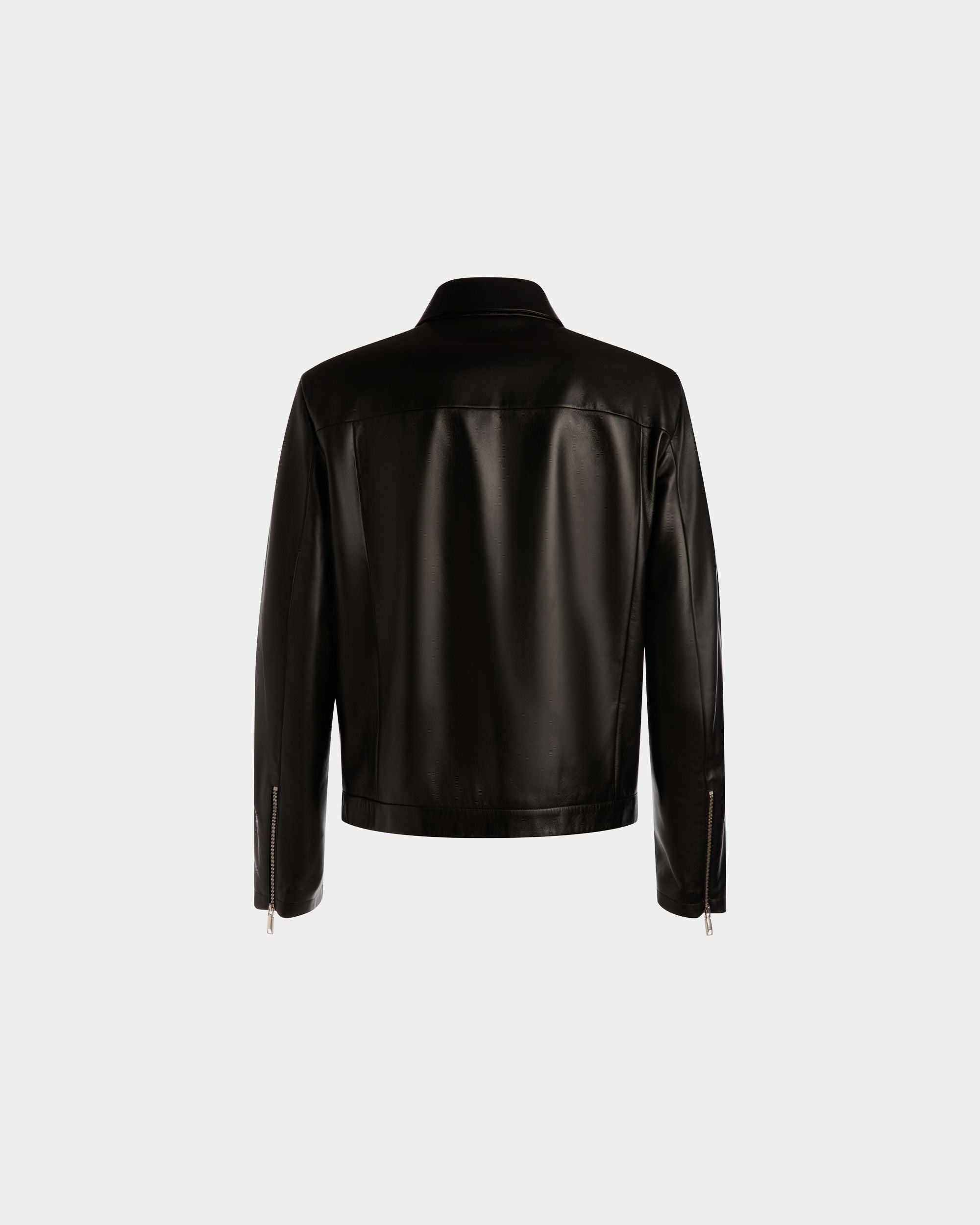 Bomber Jacket In Black Leather - Men's - Bally - 03