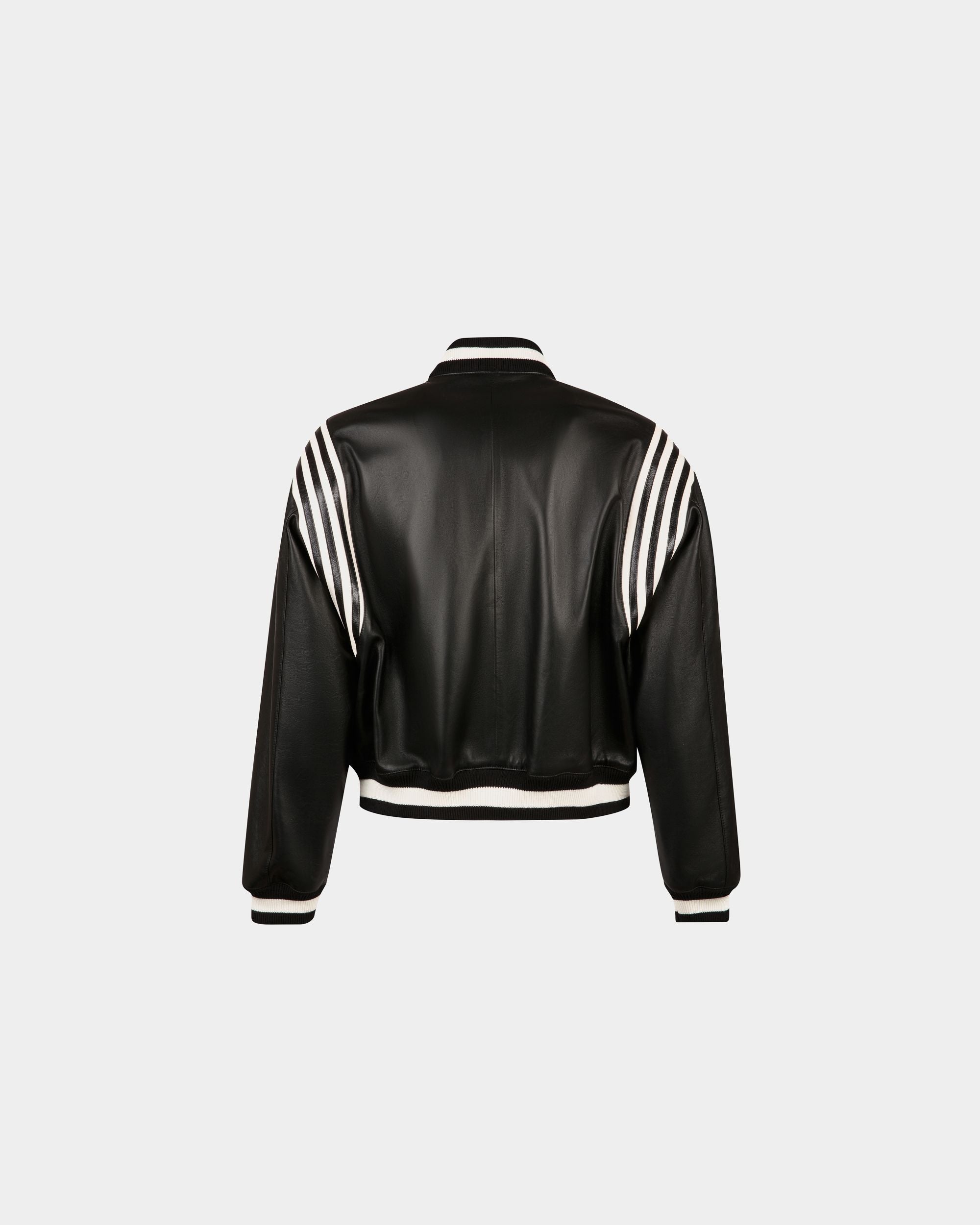 Bomber Jacket in Black Leather - Men's - Bally - 03