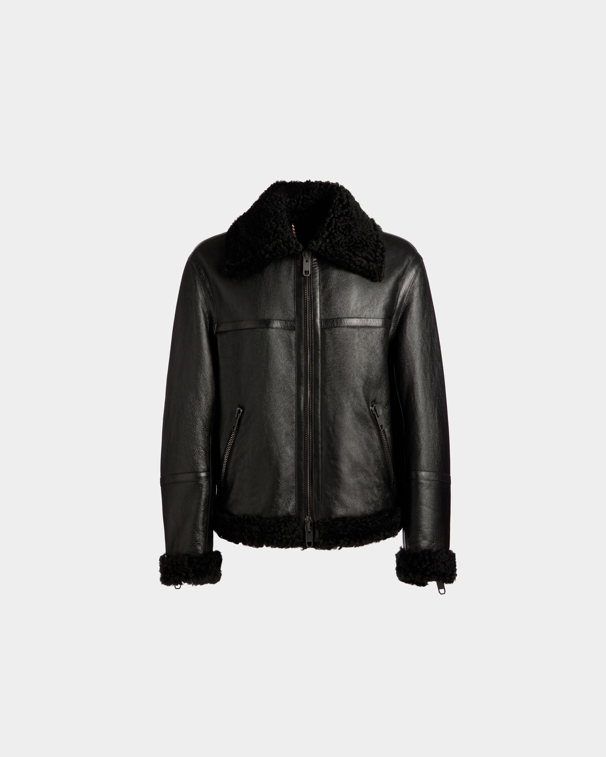 Adrien Brody Travel Collection Blouson In Black Leather - Men's - Bally - 01