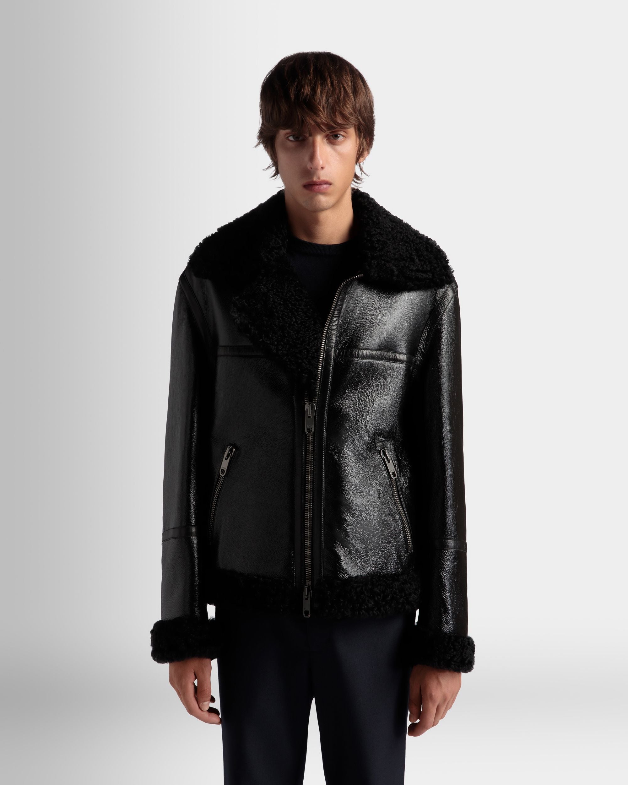 Adrien Brody Travel Collection Blouson In Black Leather - Men's - Bally - 03