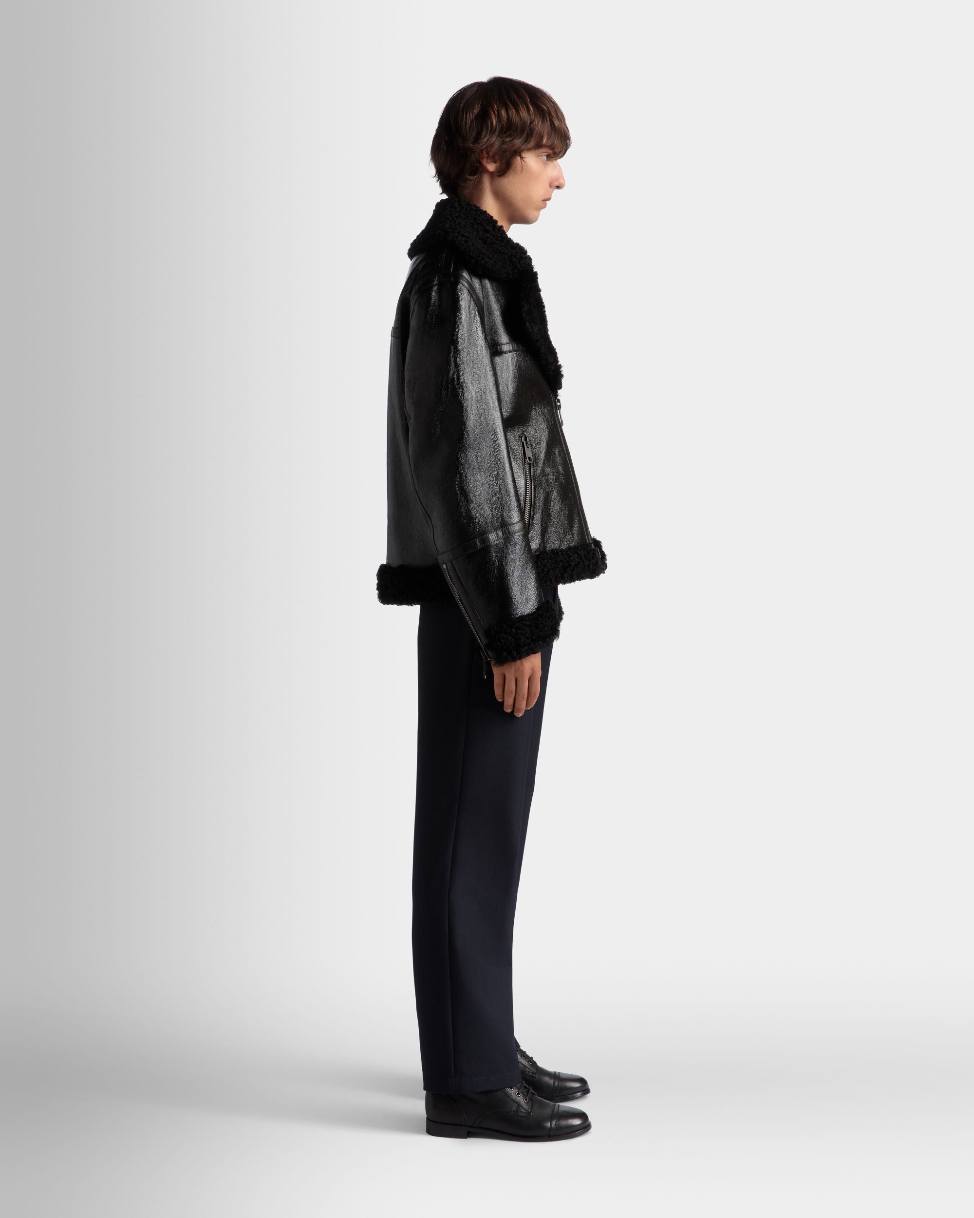 Adrien Brody Travel Collection Blouson In Black Leather - Men's - Bally - 05