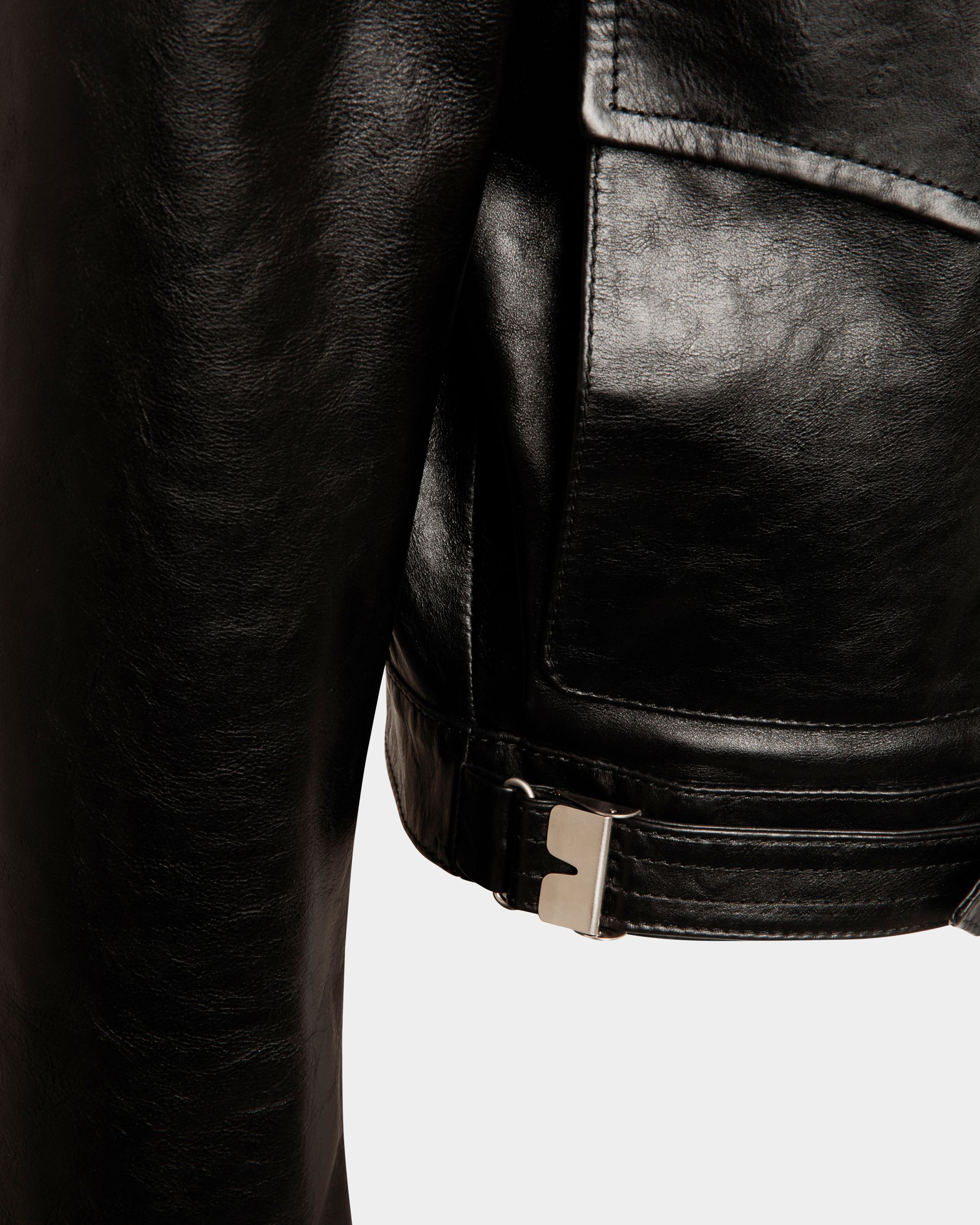 Shirt Jacket In Black Leather - Men's - Bally - 04