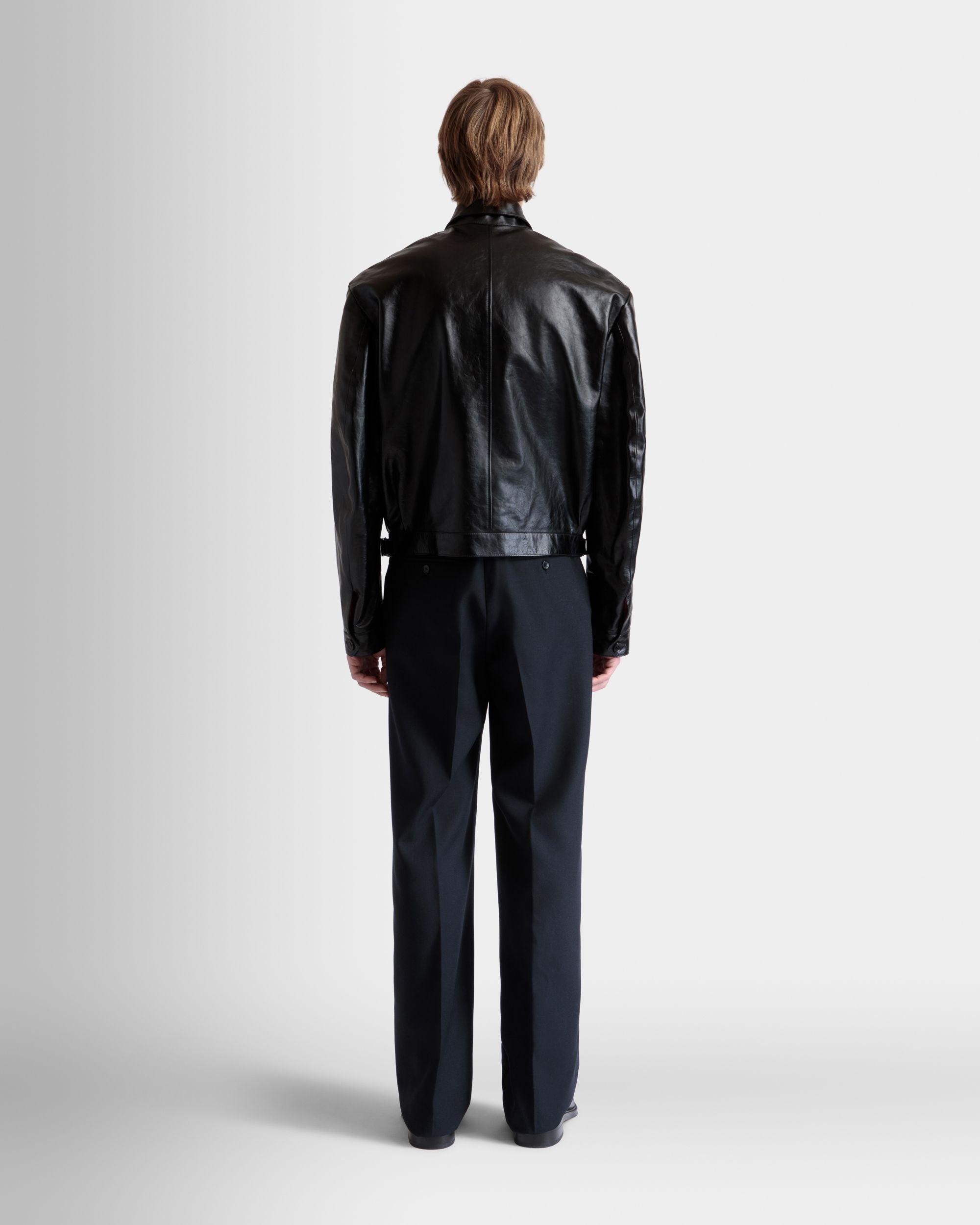 Shirt Jacket In Black Leather - Men's - Bally - 06