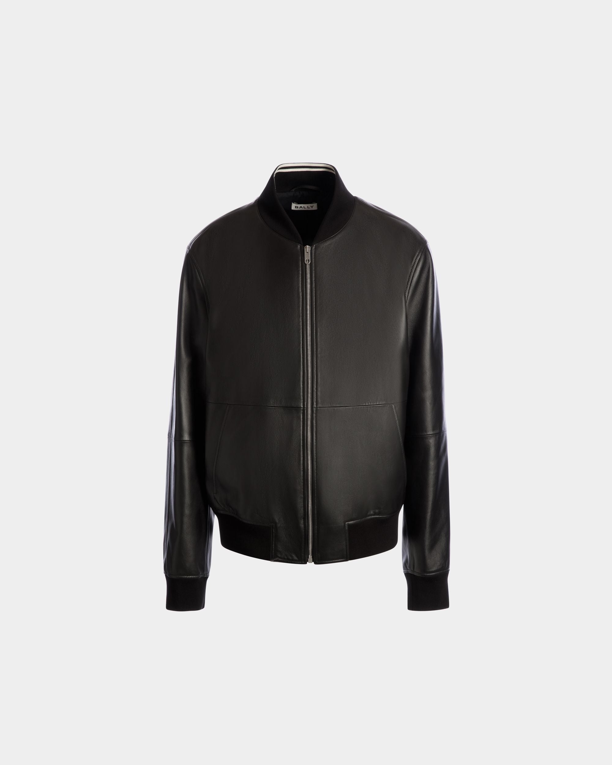 Bomber In Black Leather - Men's - Bally - 01