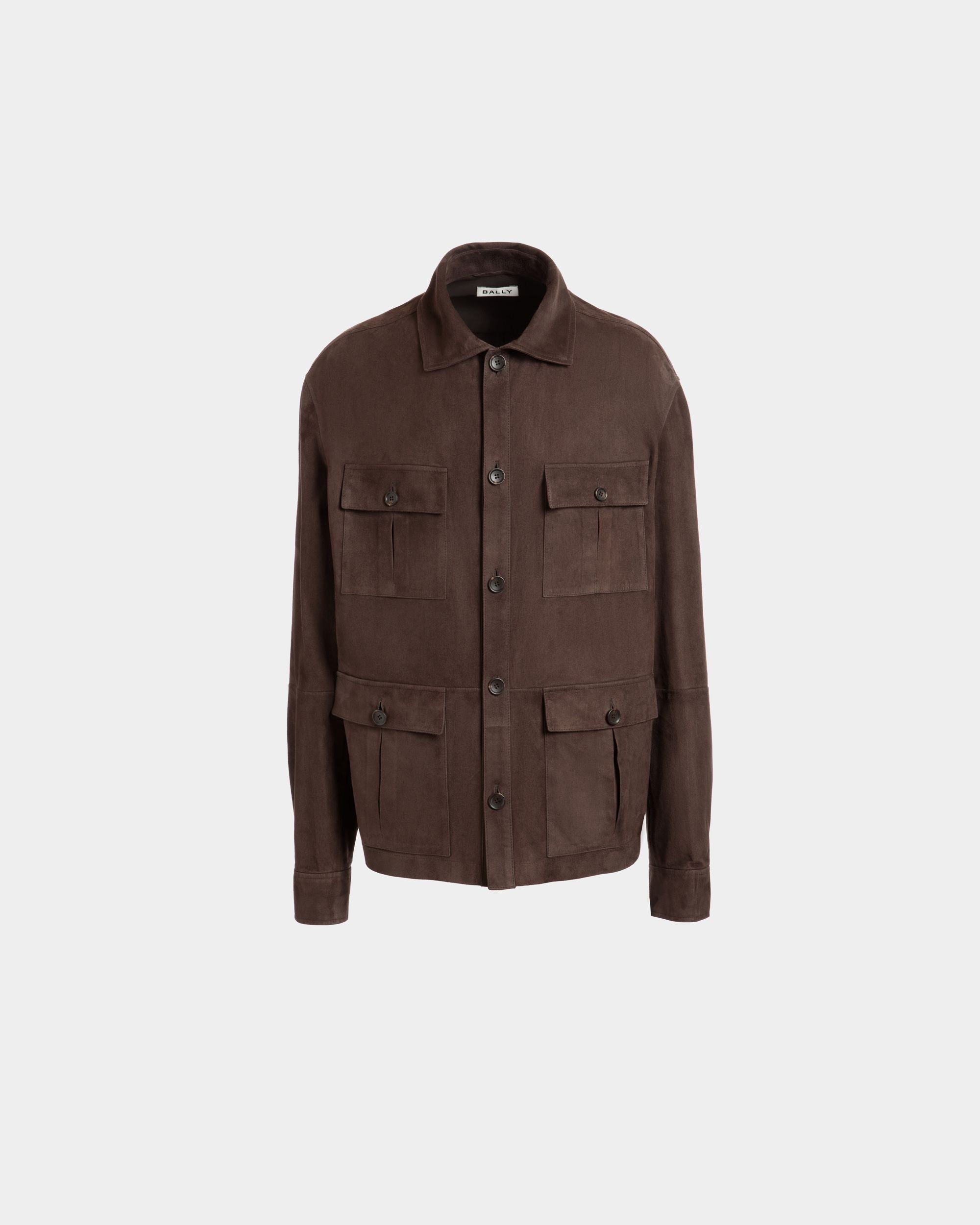 Safari Jacket in Ebano Suede - Men's - Bally - 01