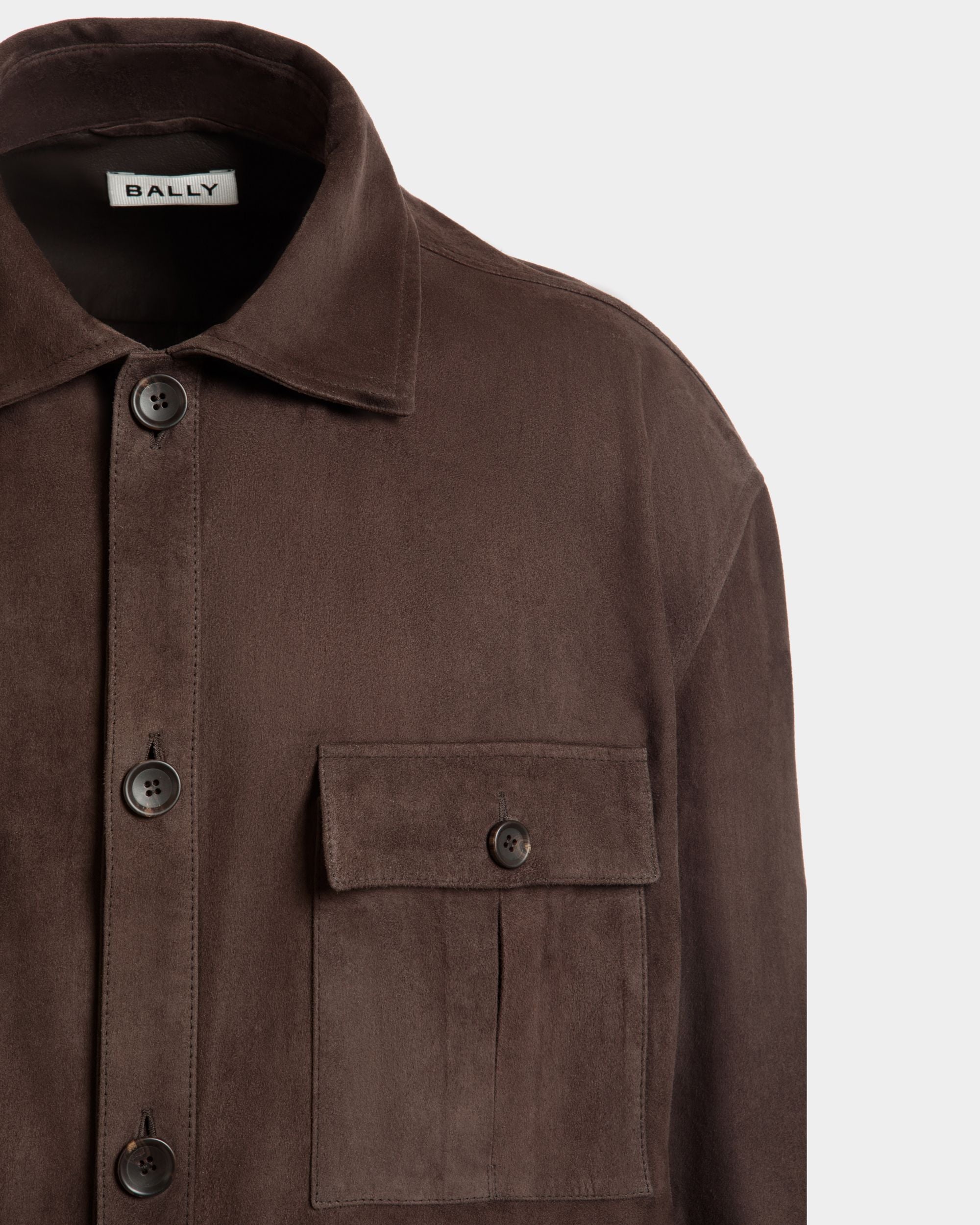 Safari Jacket in Ebano Suede - Men's - Bally - 04