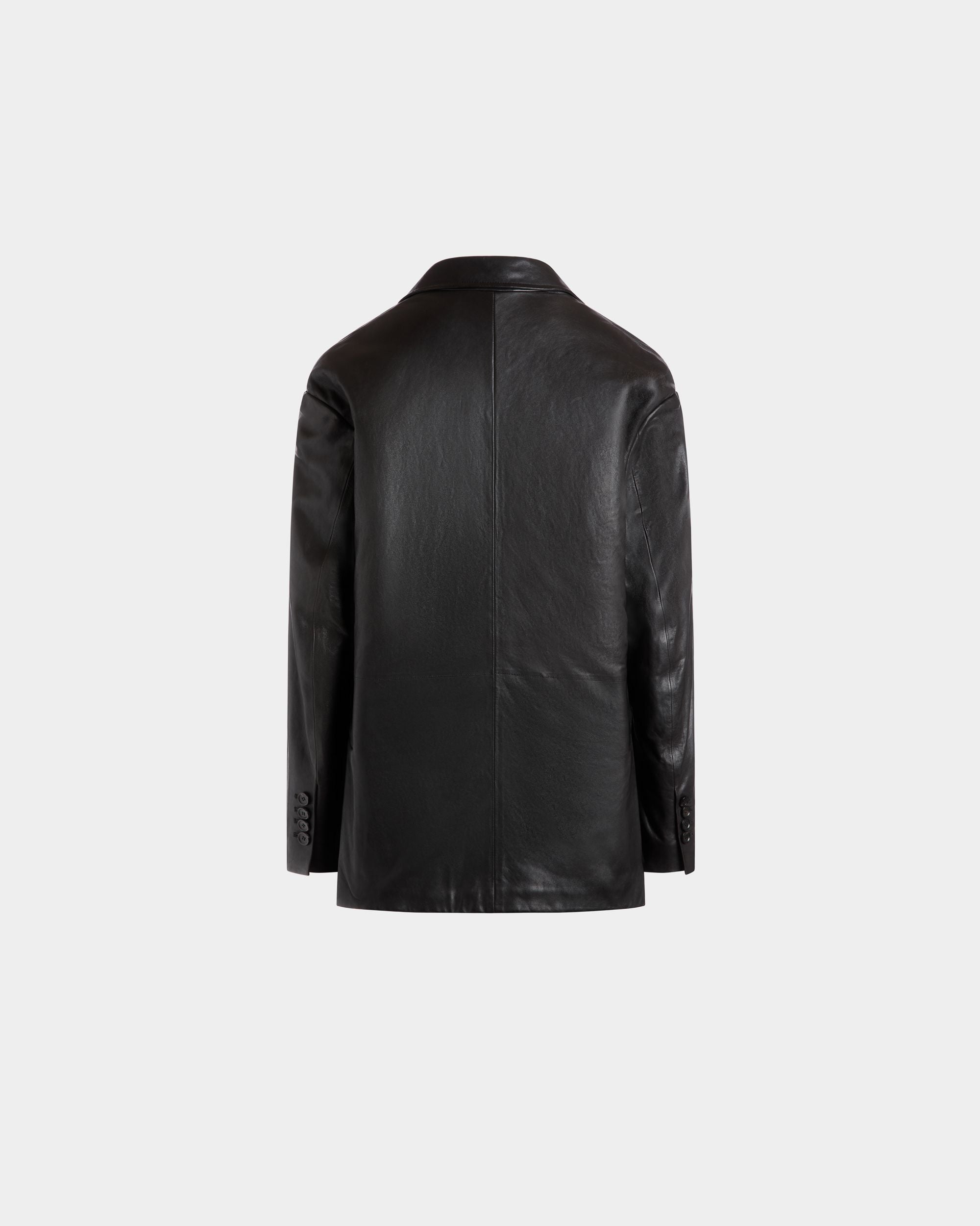 Blazer With Shearling Lining In Black Leather - Men's - Bally - 07