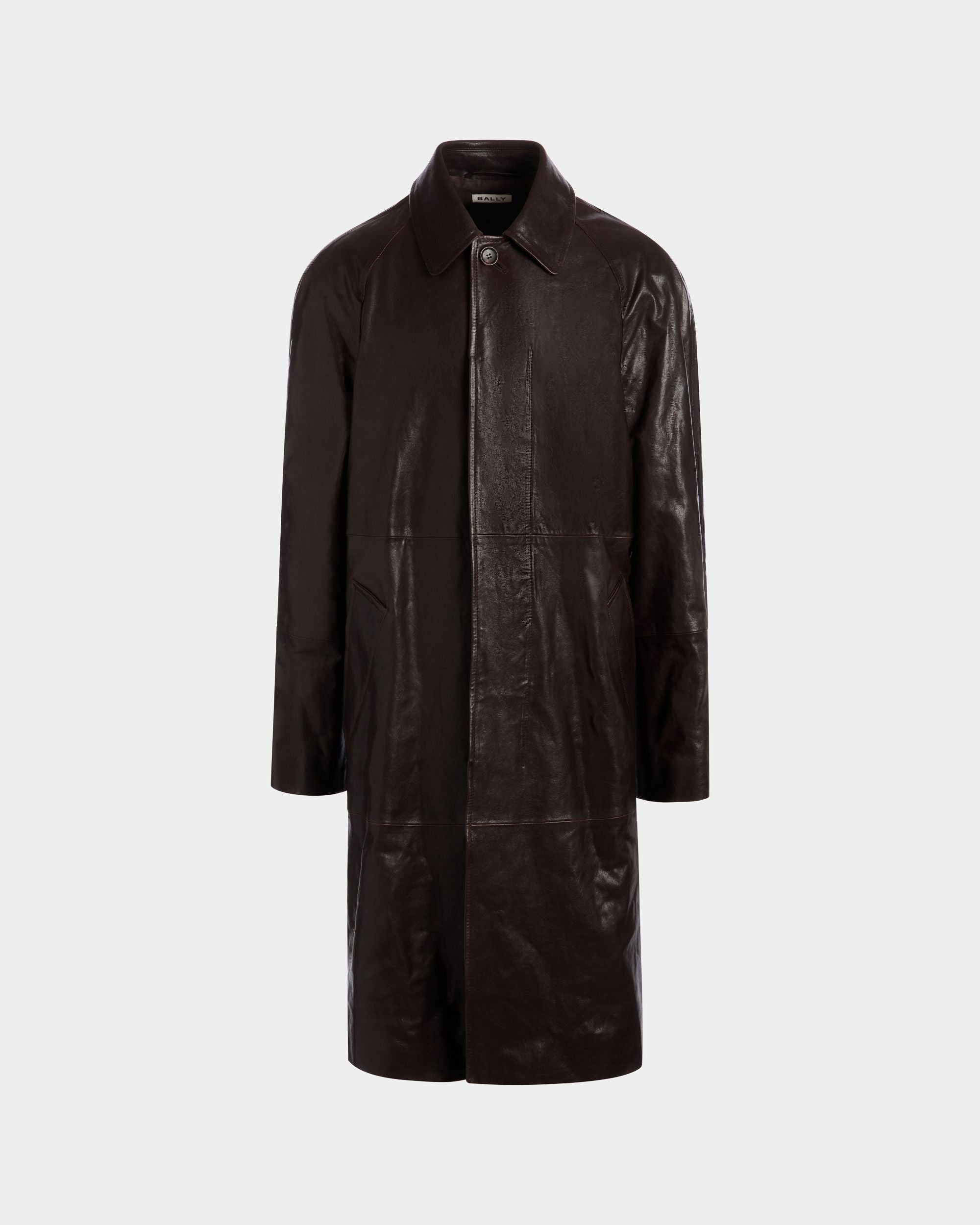 Coat in Brown Leather - Men's - Bally - 01