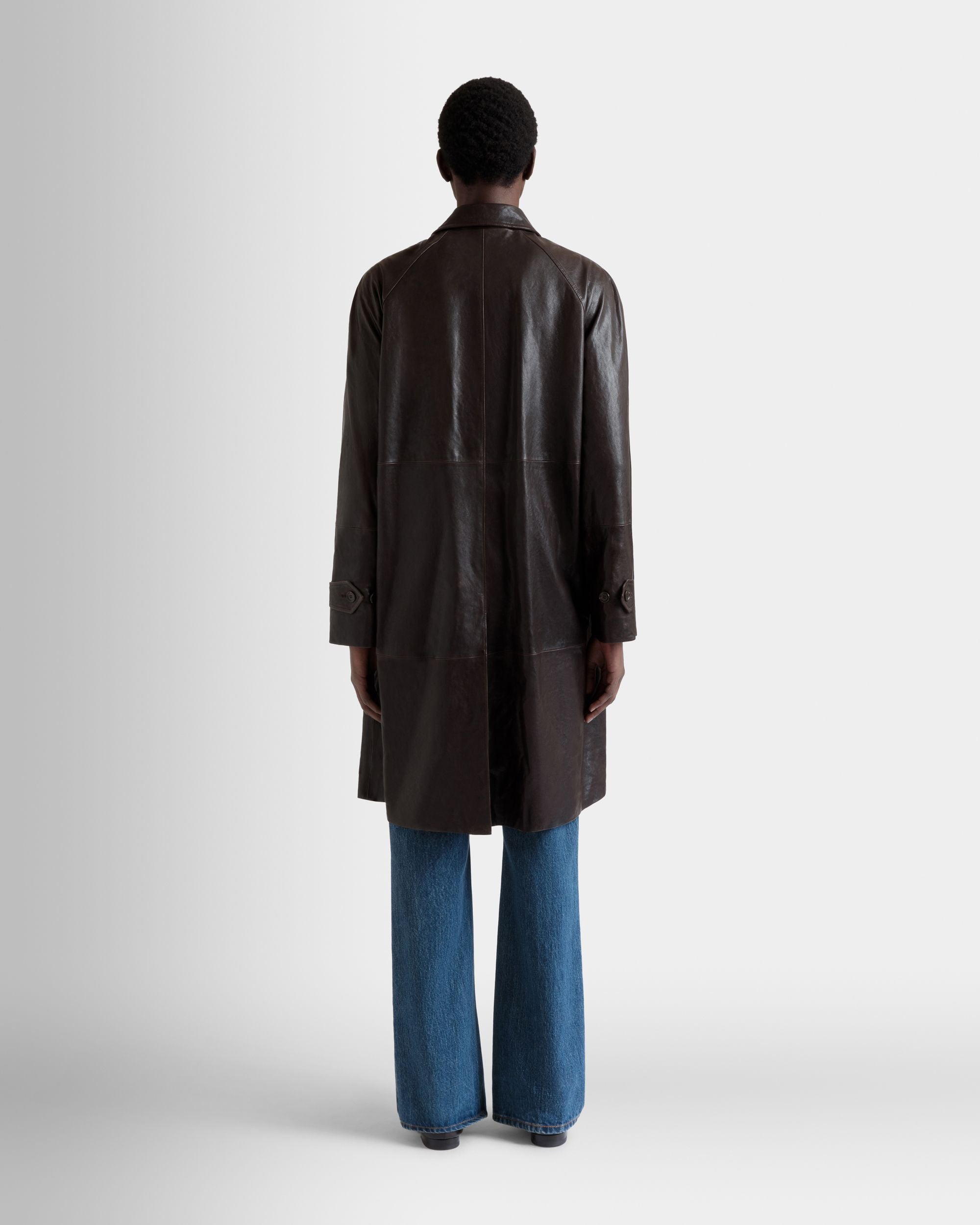 Coat in Brown Leather - Men's - Bally - 06