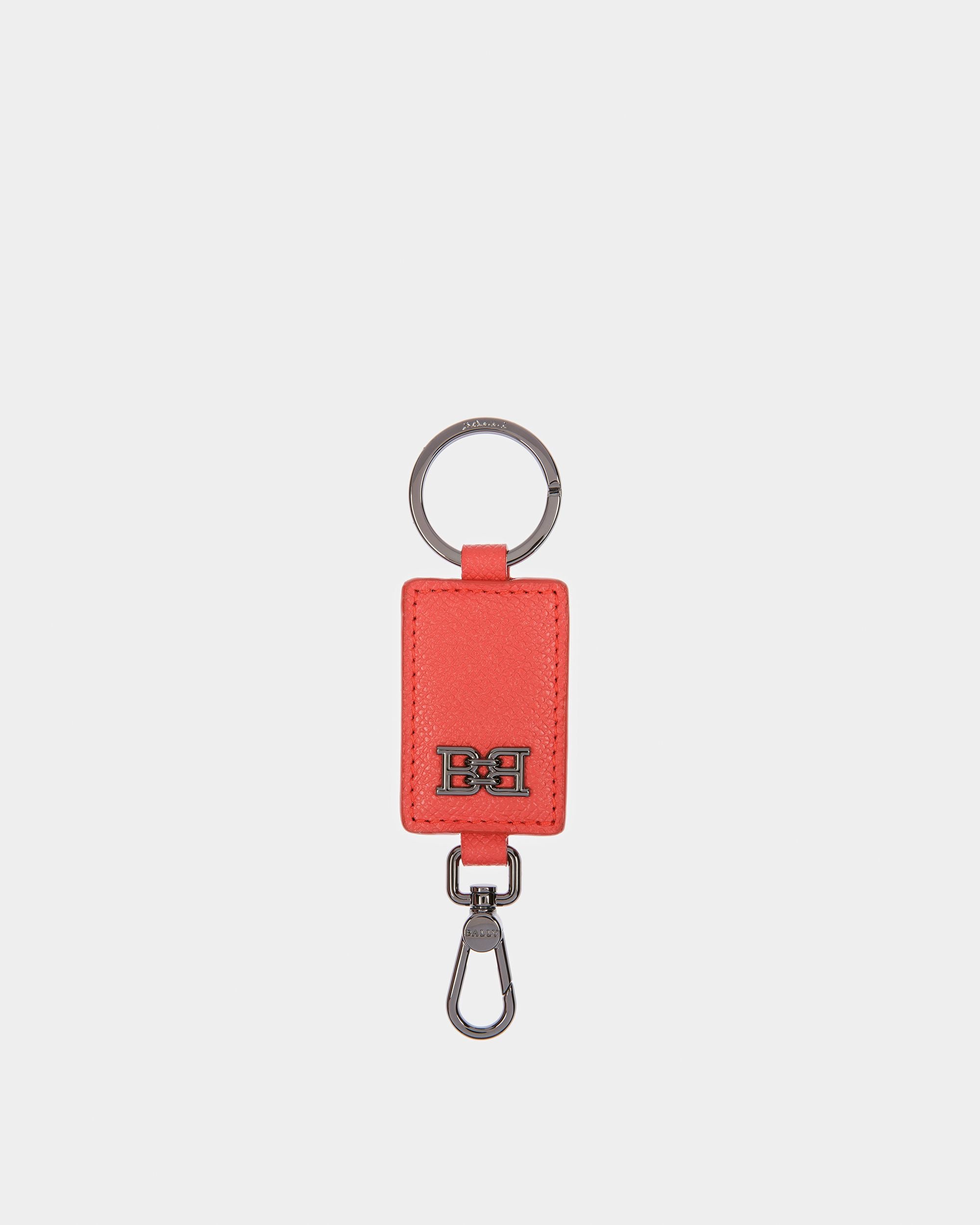 Bhary B-Chain Detail Leather Key Holder In Orange - Men's - Bally - 01