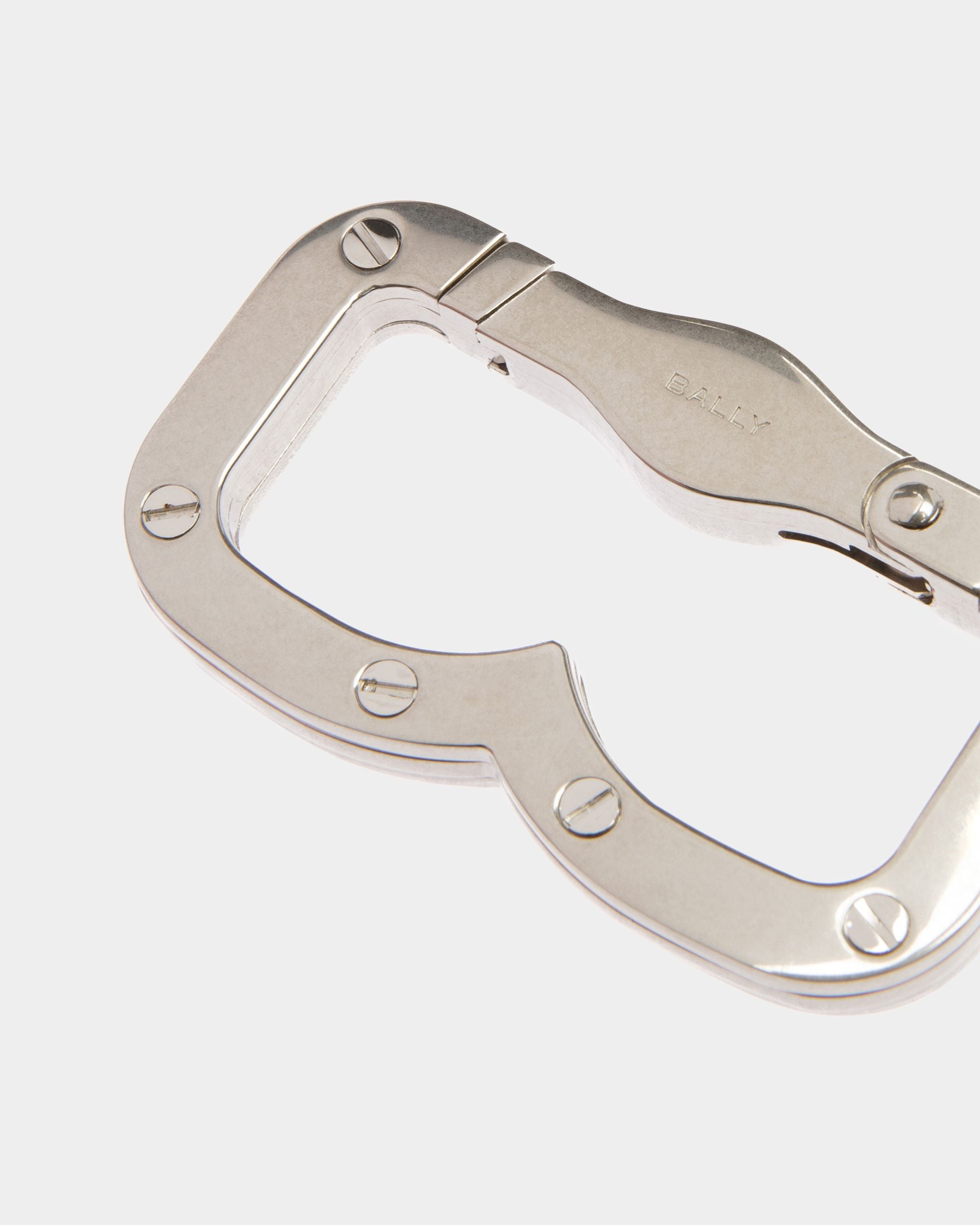 Banque Key Holder In Hammered Palladium - Men's - Bally - 03