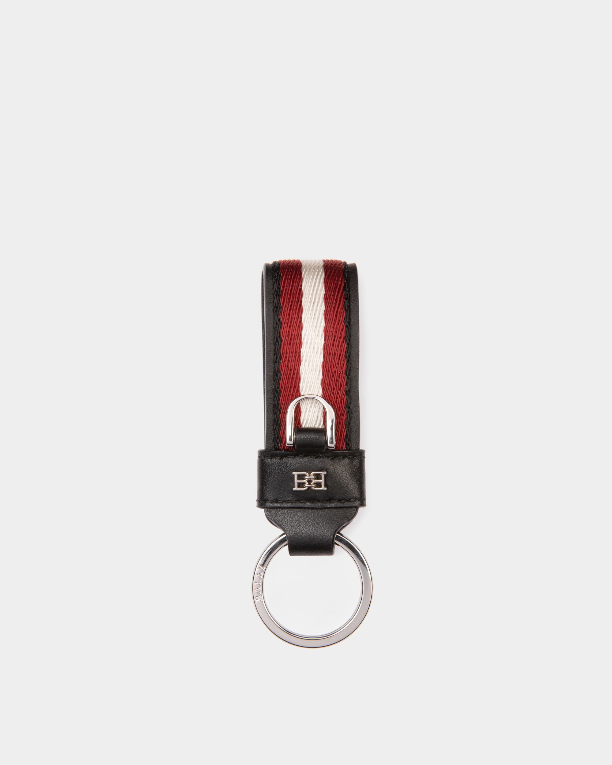 Baronn Fabric And Leather Key Holder In Red - Men's - Bally - 01