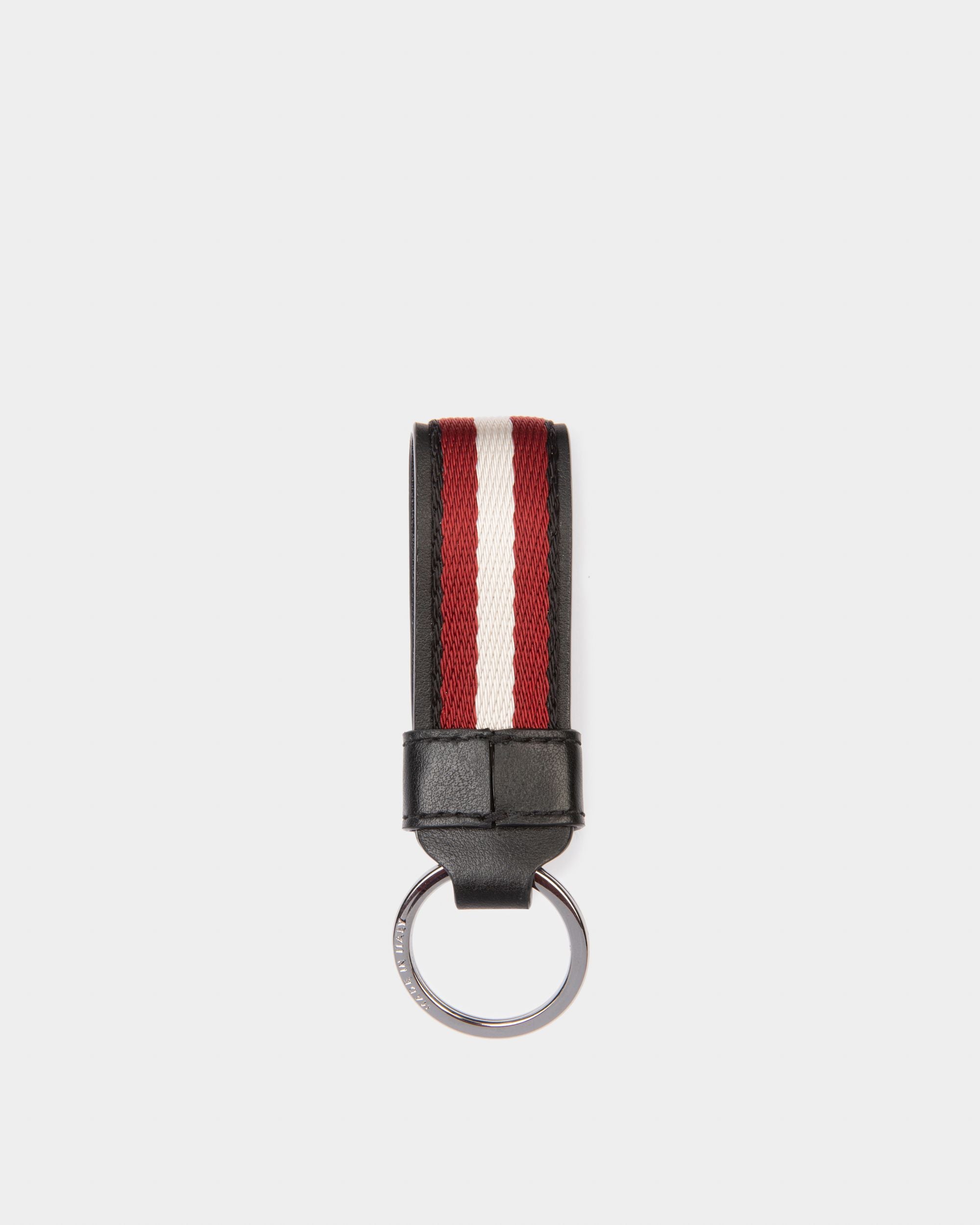 Baronn Fabric And Leather Key Holder In Red - Men's - Bally - 02