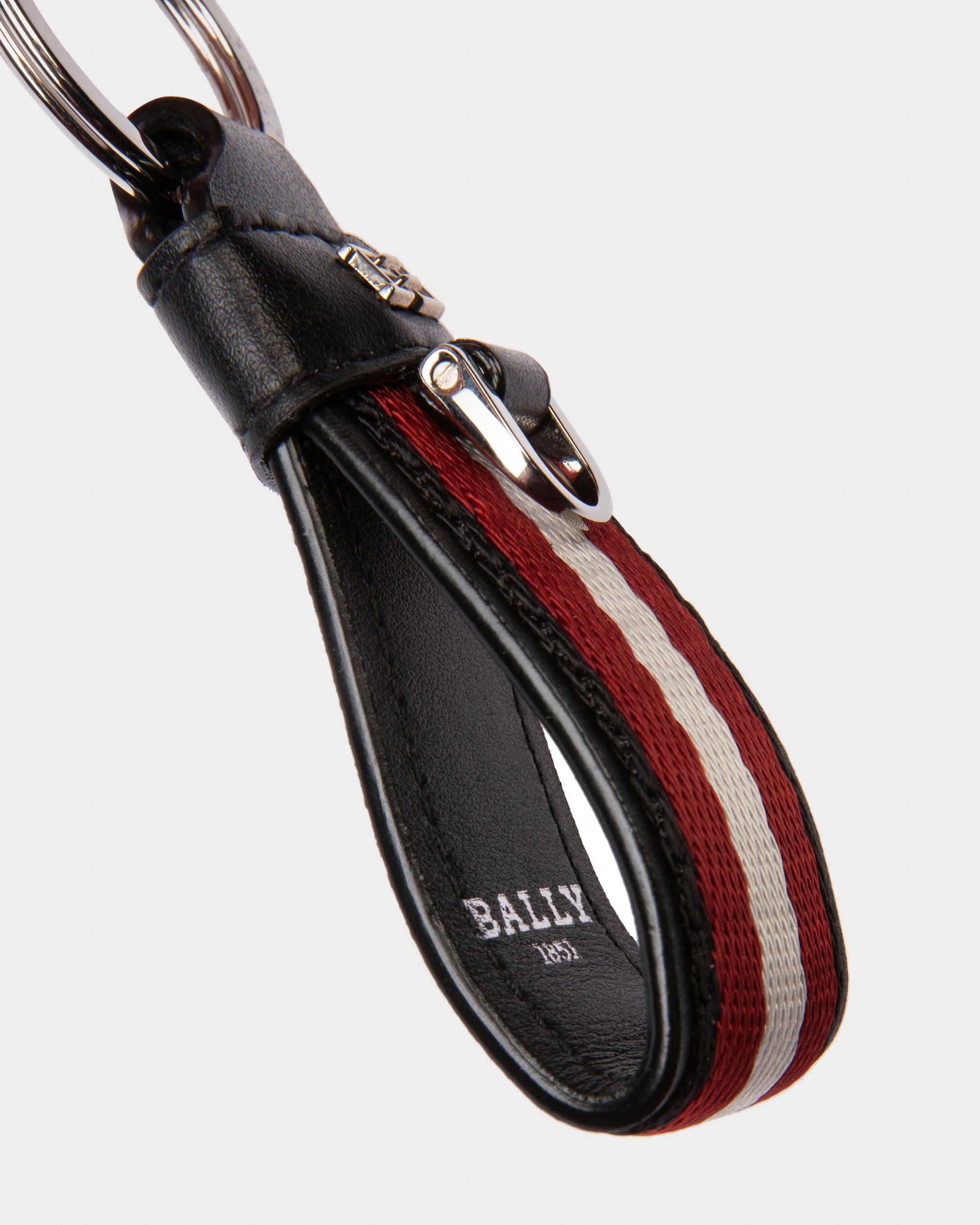 Baronn Fabric And Leather Key Holder In Red - Men's - Bally - 03